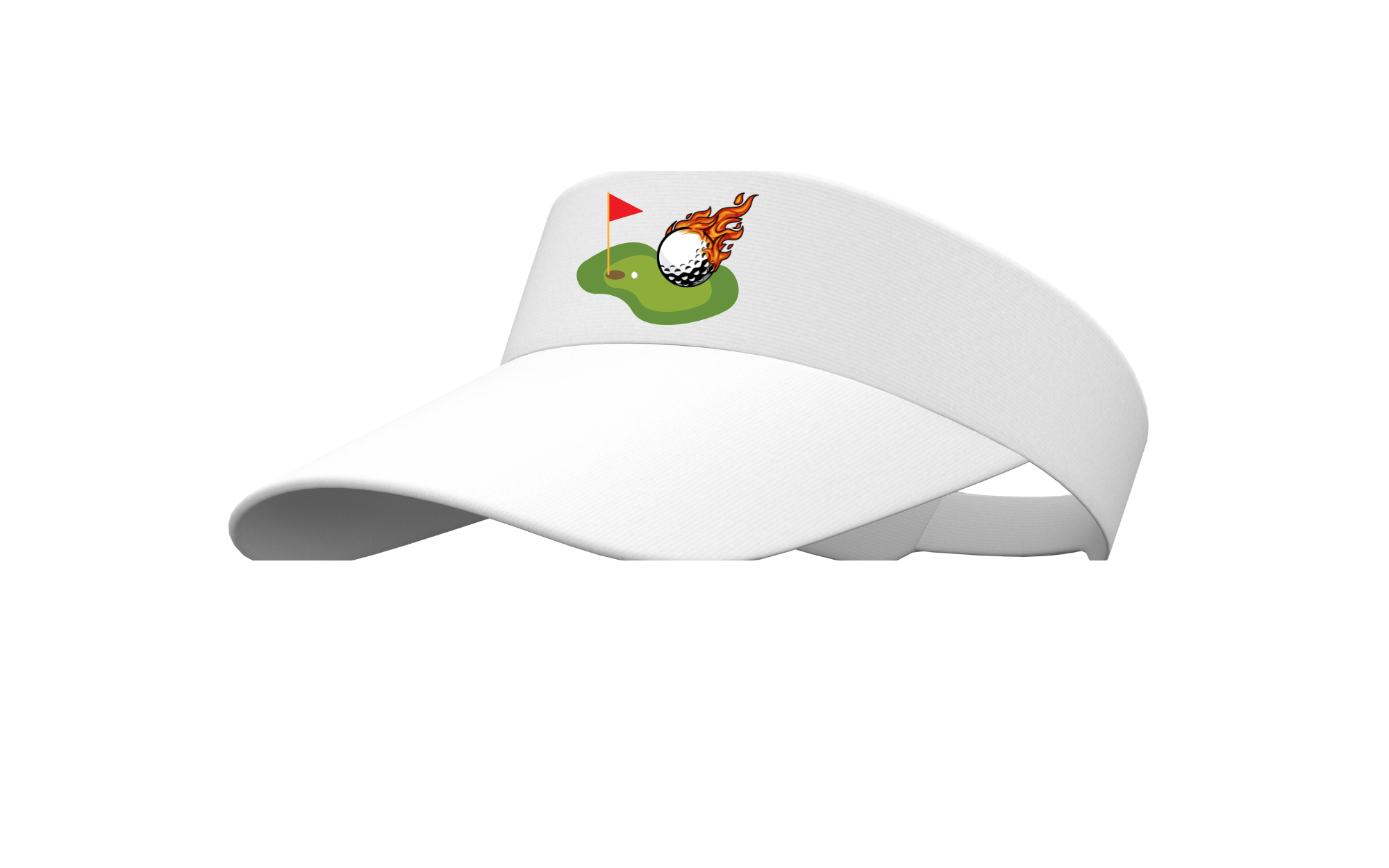cool flaming golf ball design Sunhat