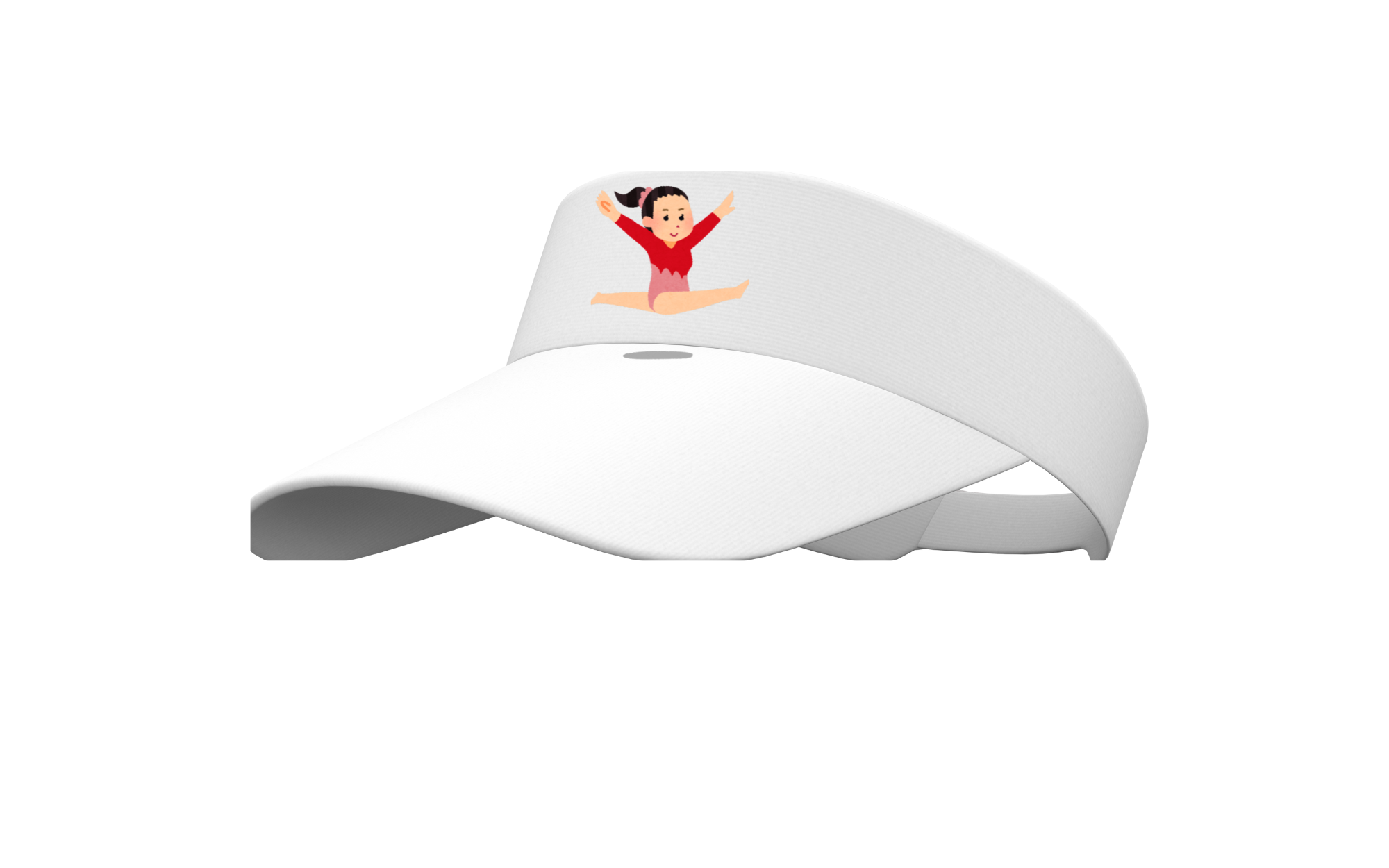 cute girl doing Gymnastics Sunhat