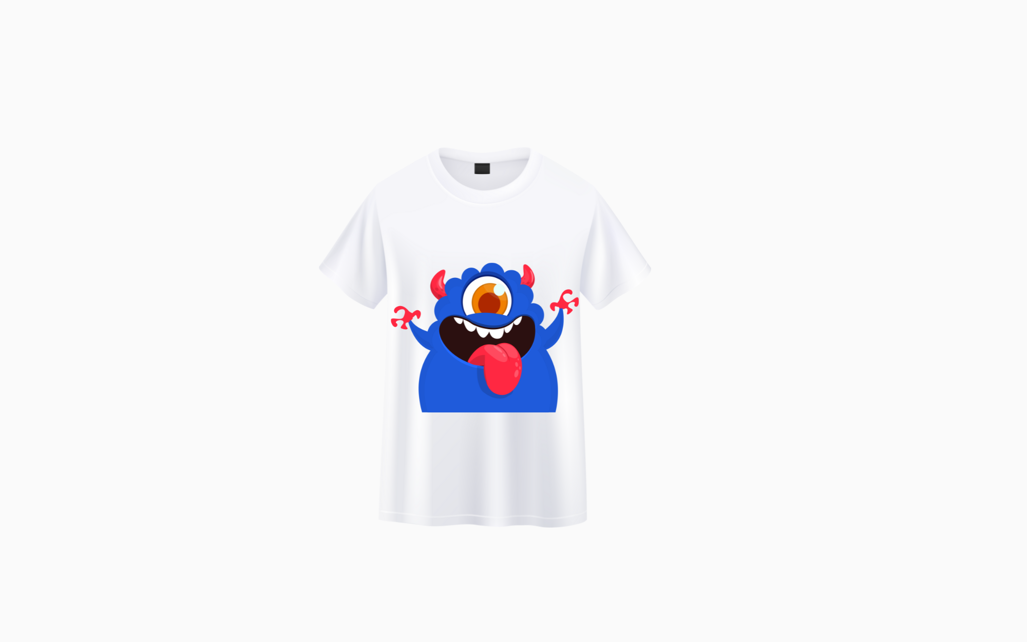 custom blue friendly monster kid's shirts 