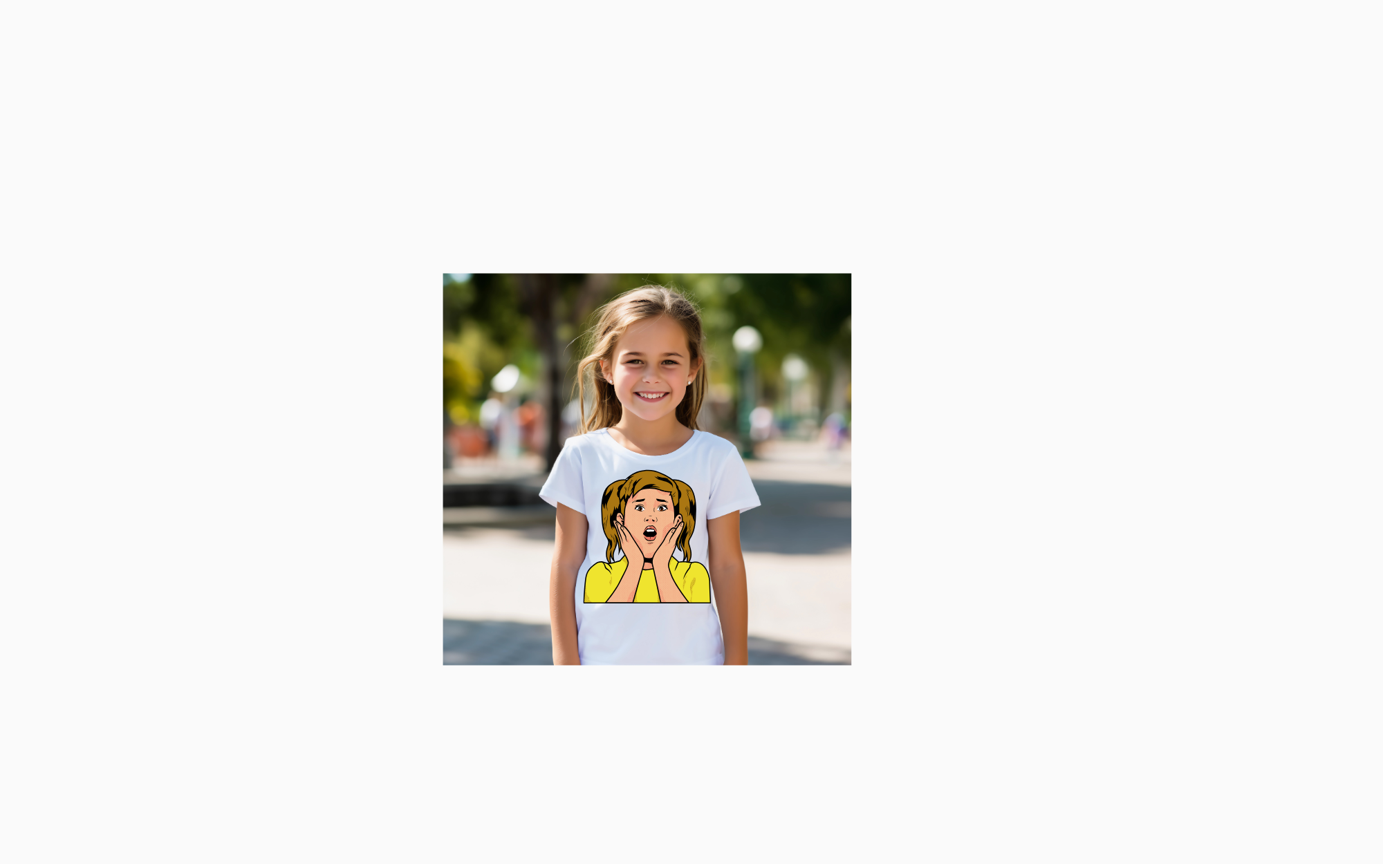 cute shocked comic kid's Shirt's 