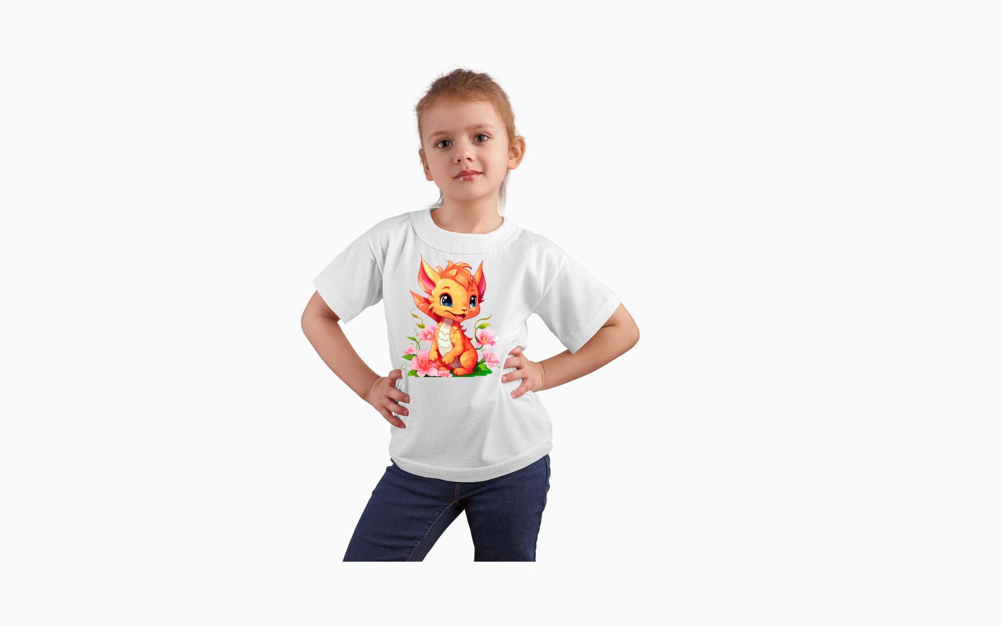 Orange magical dragon kid's shirts 