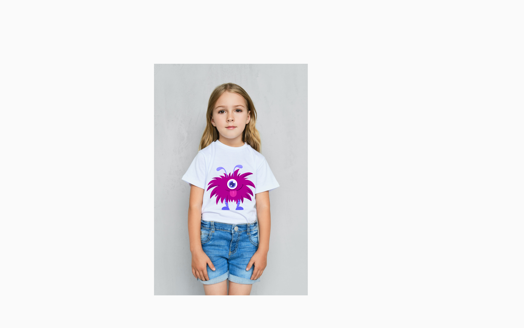 Purple fuzzy monster kid's Shirt 