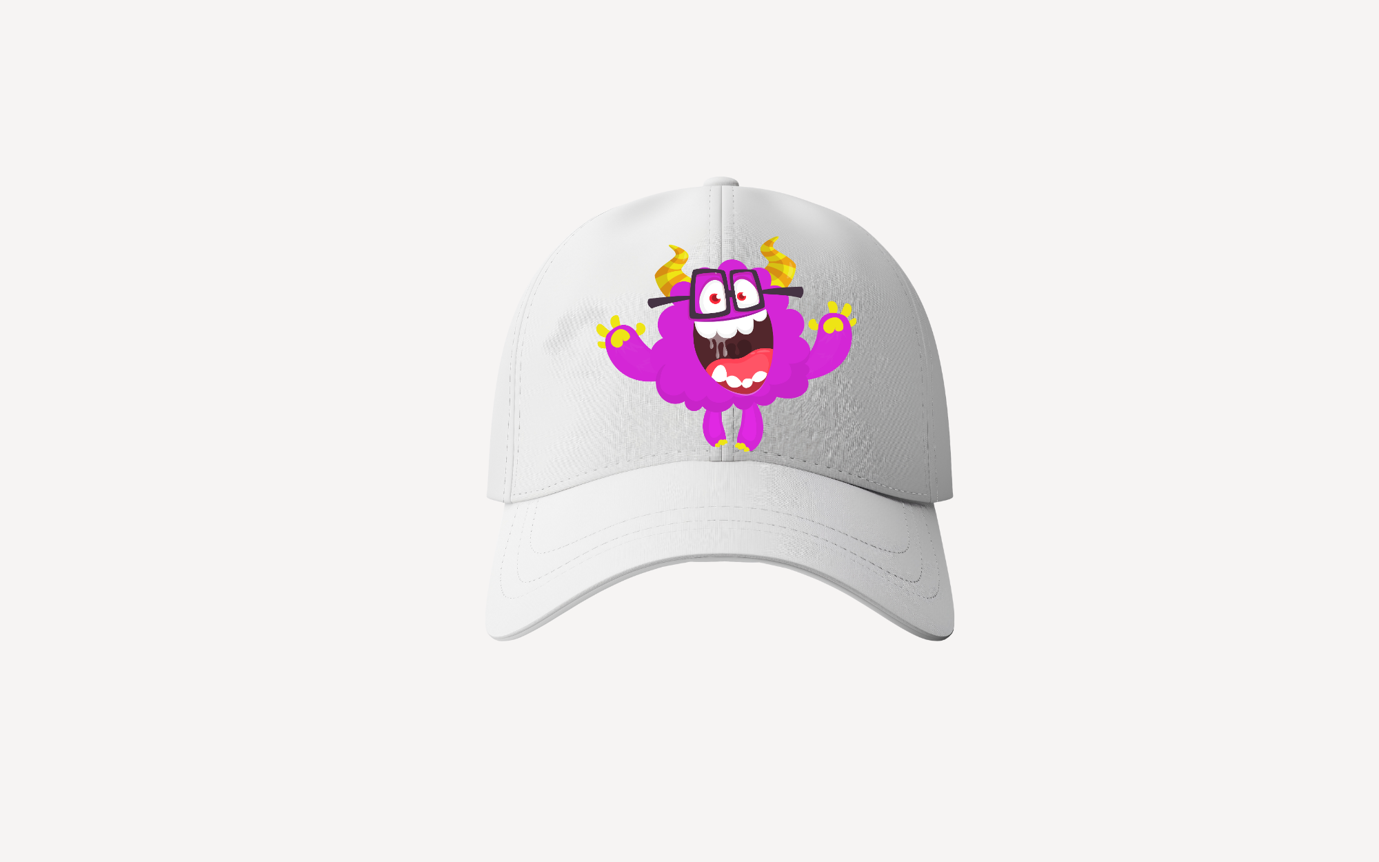 Happy Monster with glasses Baseball cap