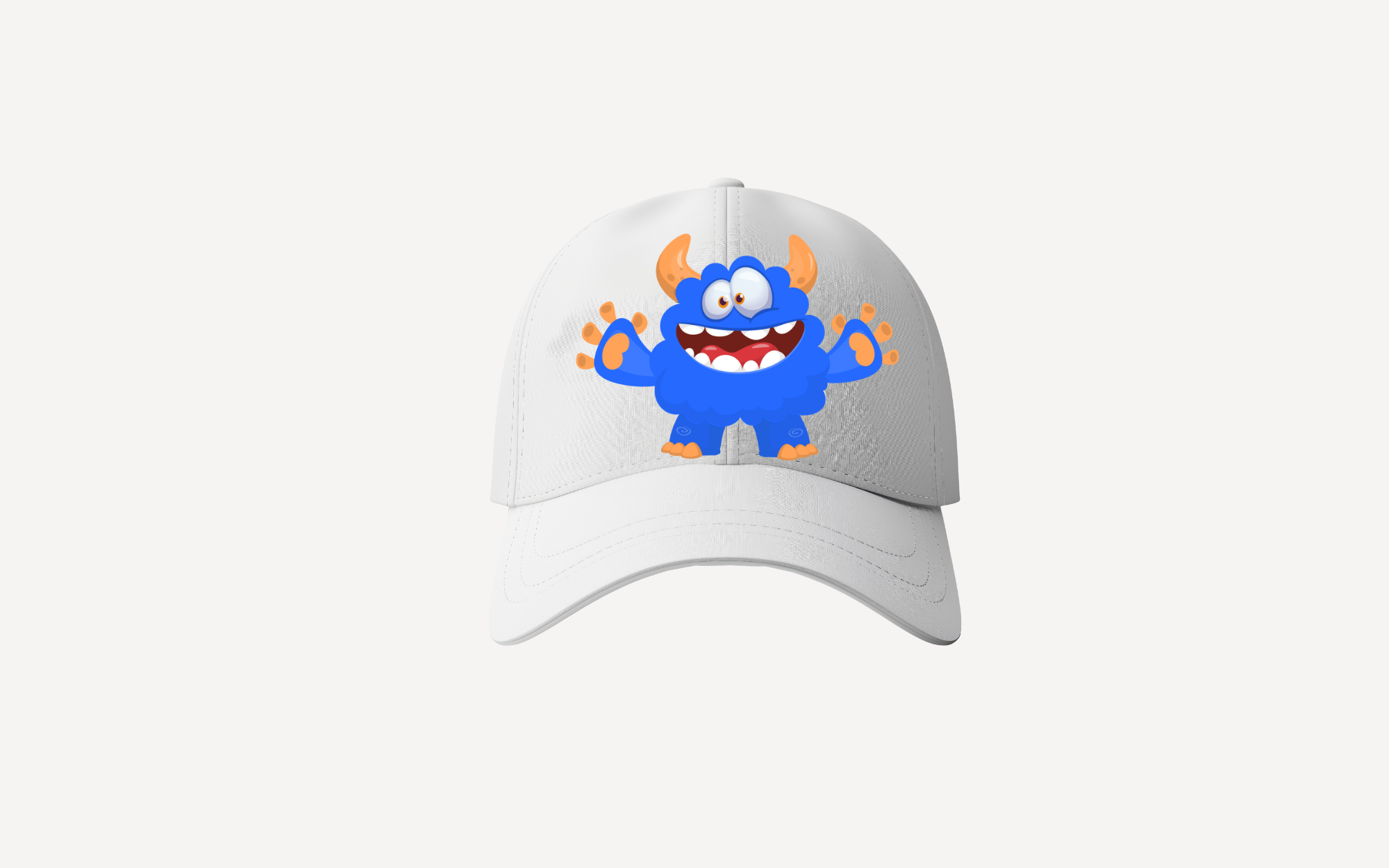 Blue excited Monster Baseball cap
