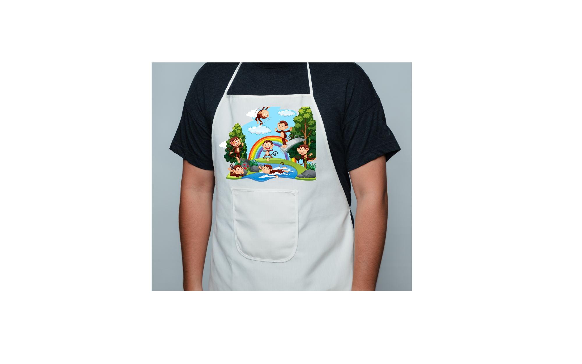 fun monkey Apron