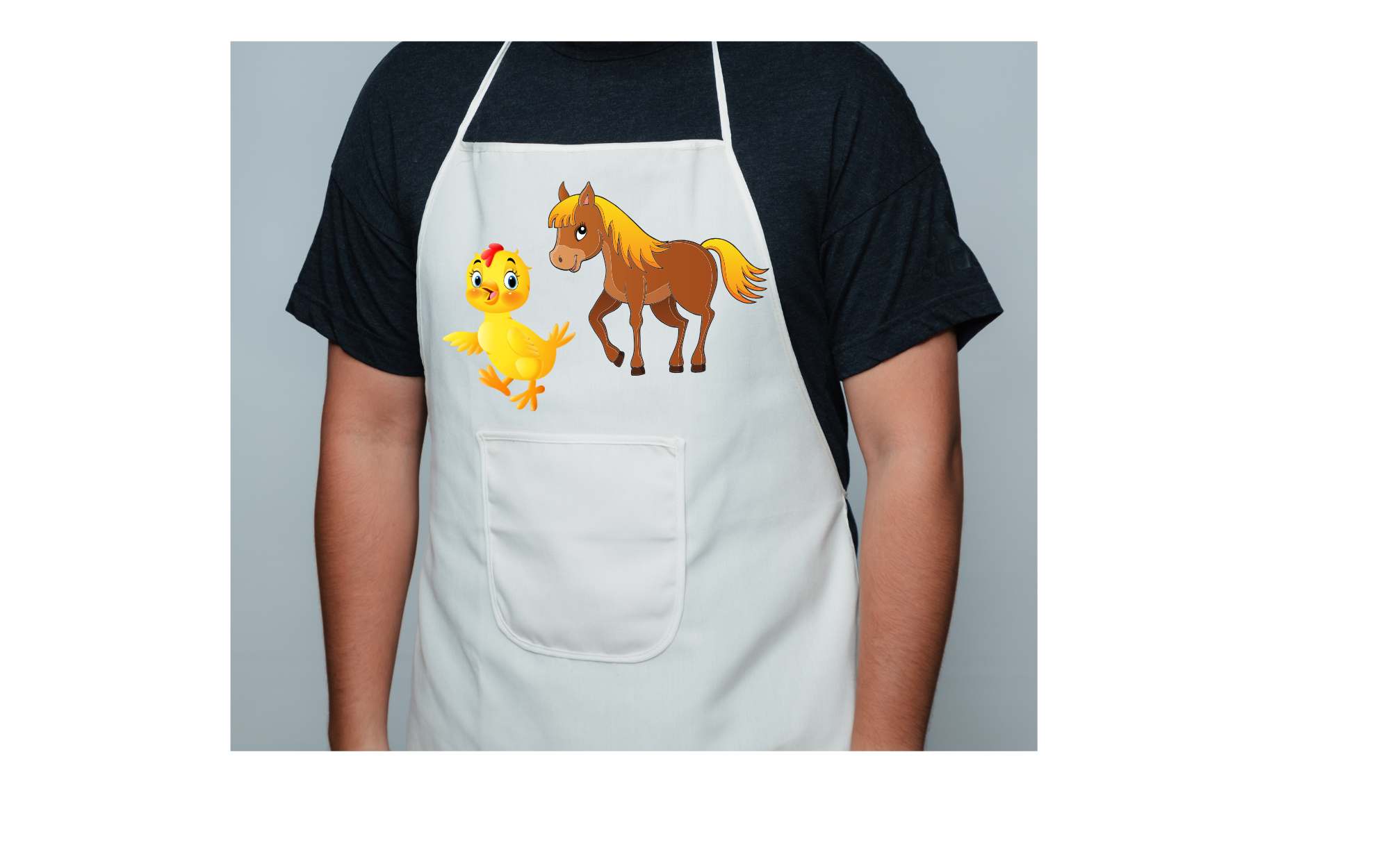 Apron with fun design of animals