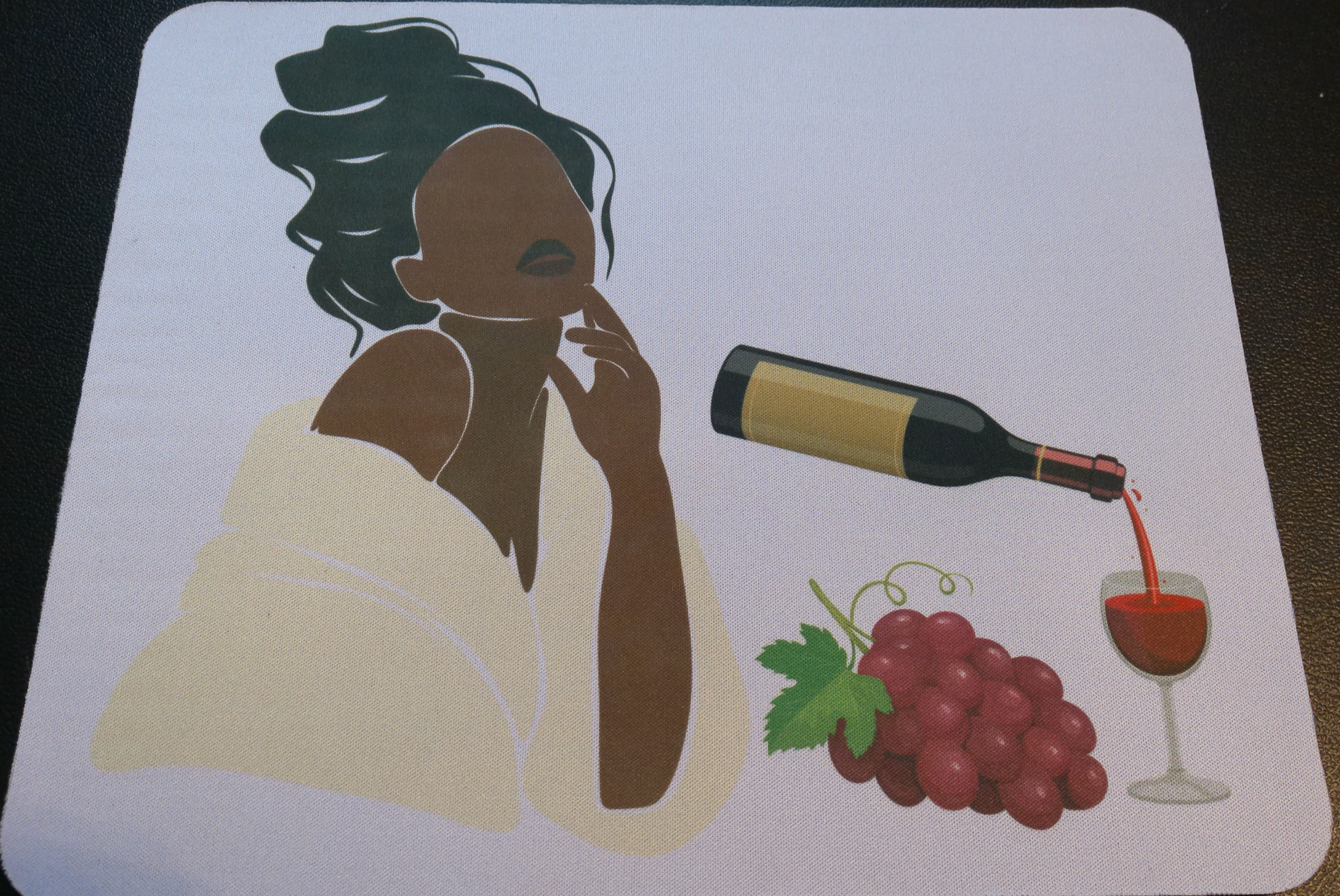 Lounging women in bathrobe Mousepad