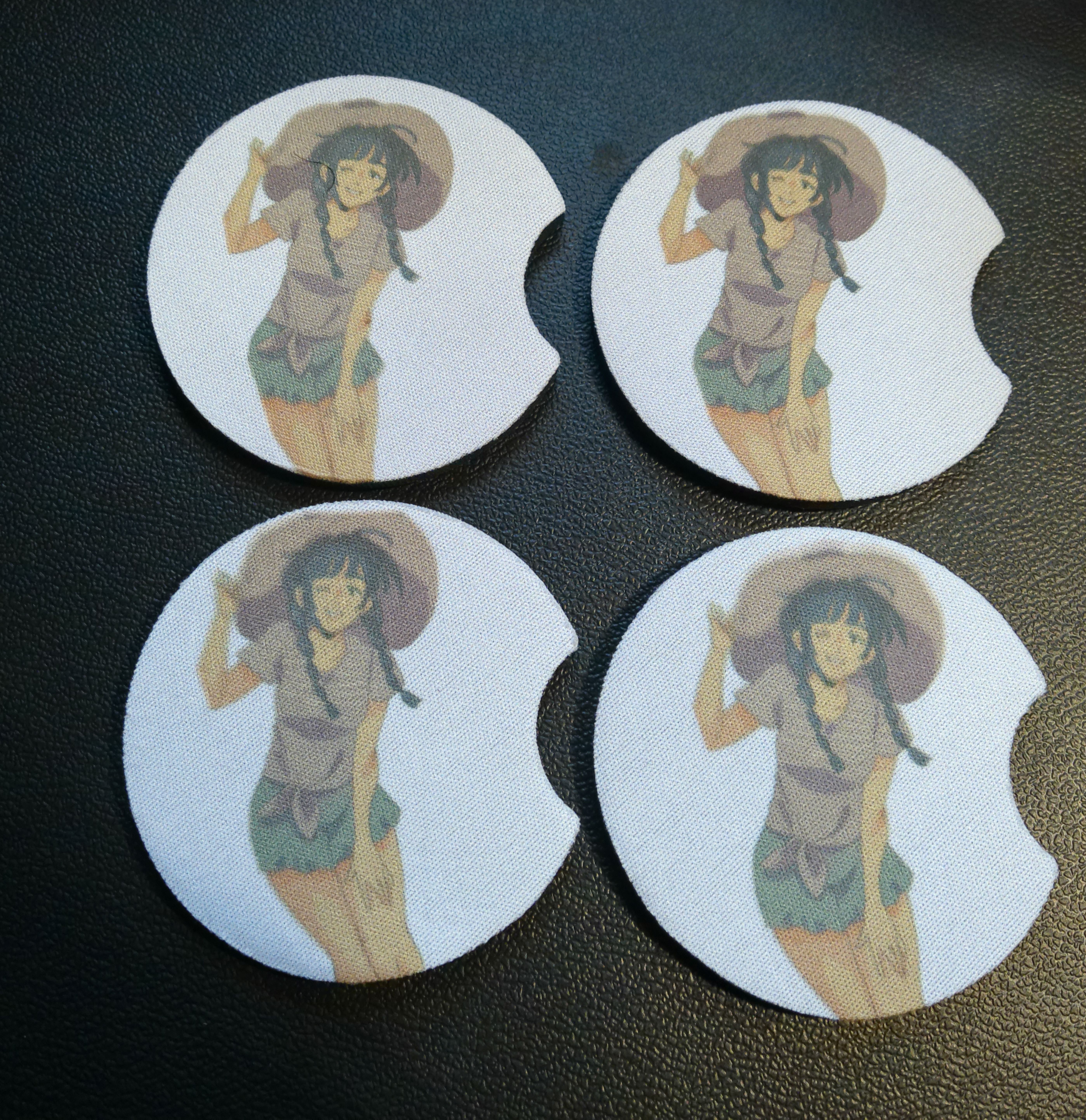 Cartoon girl coaster