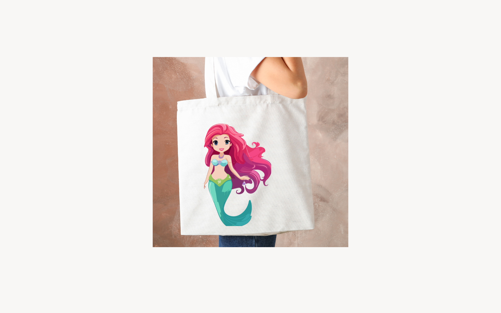 Mermaid with pretty hair Tote bag