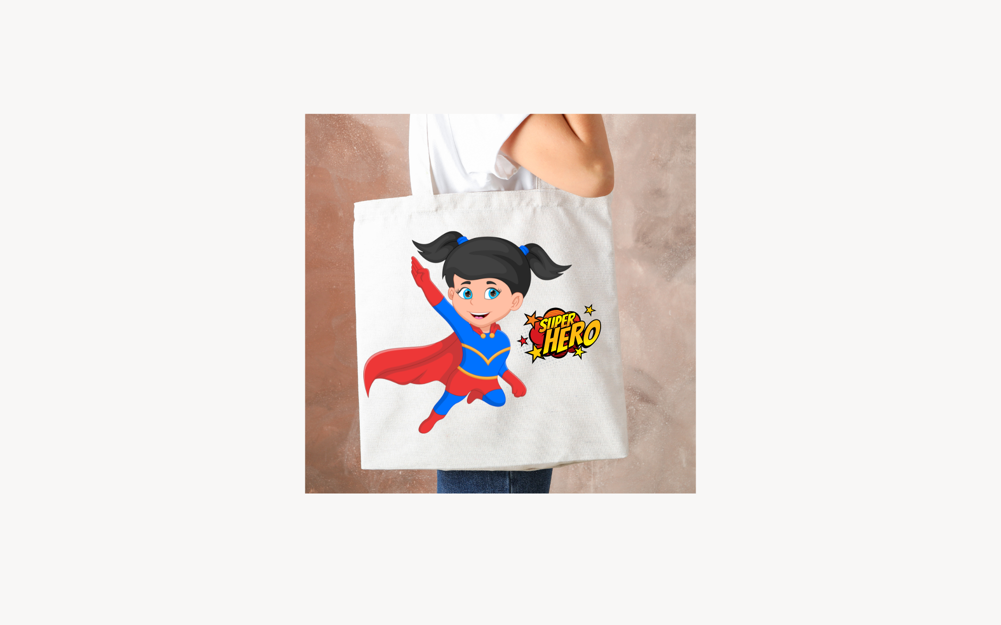 girl superhero Tote bag