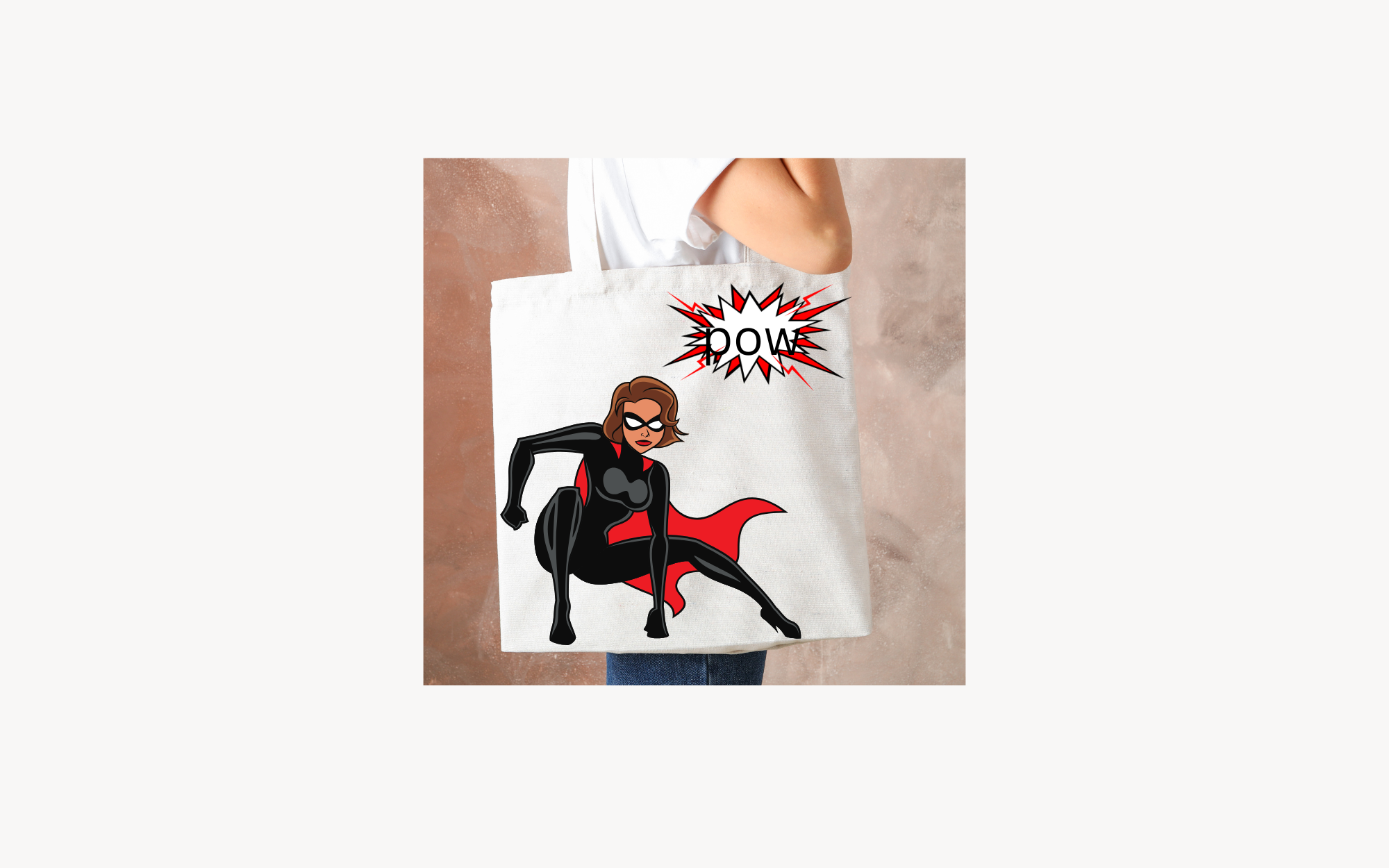 Cool superhero Tote Bag with design
