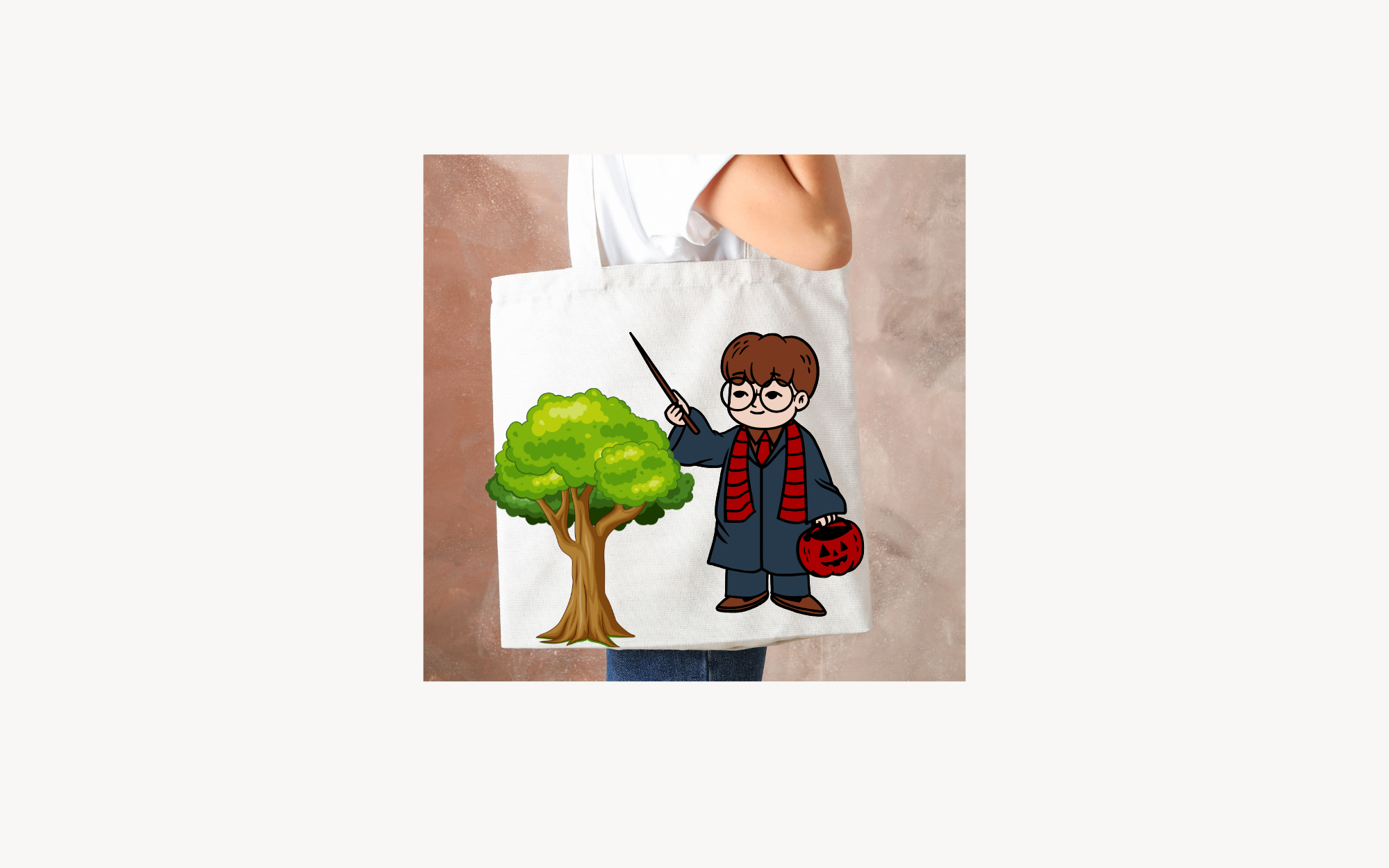 Whimsical fun magical Tote Bag with wizard