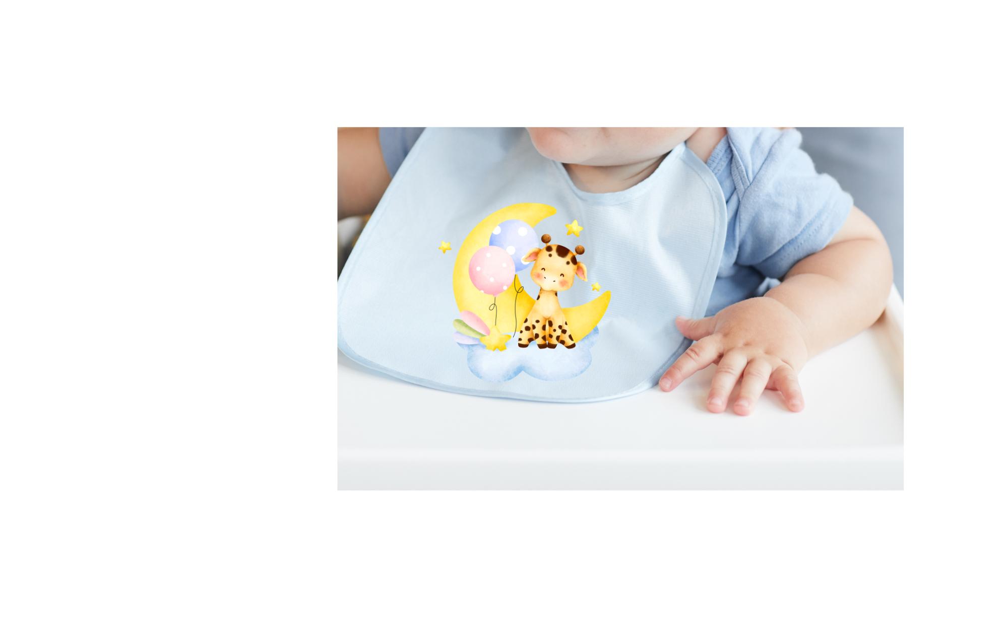 Baby Bib with playful design of giraffe for kids