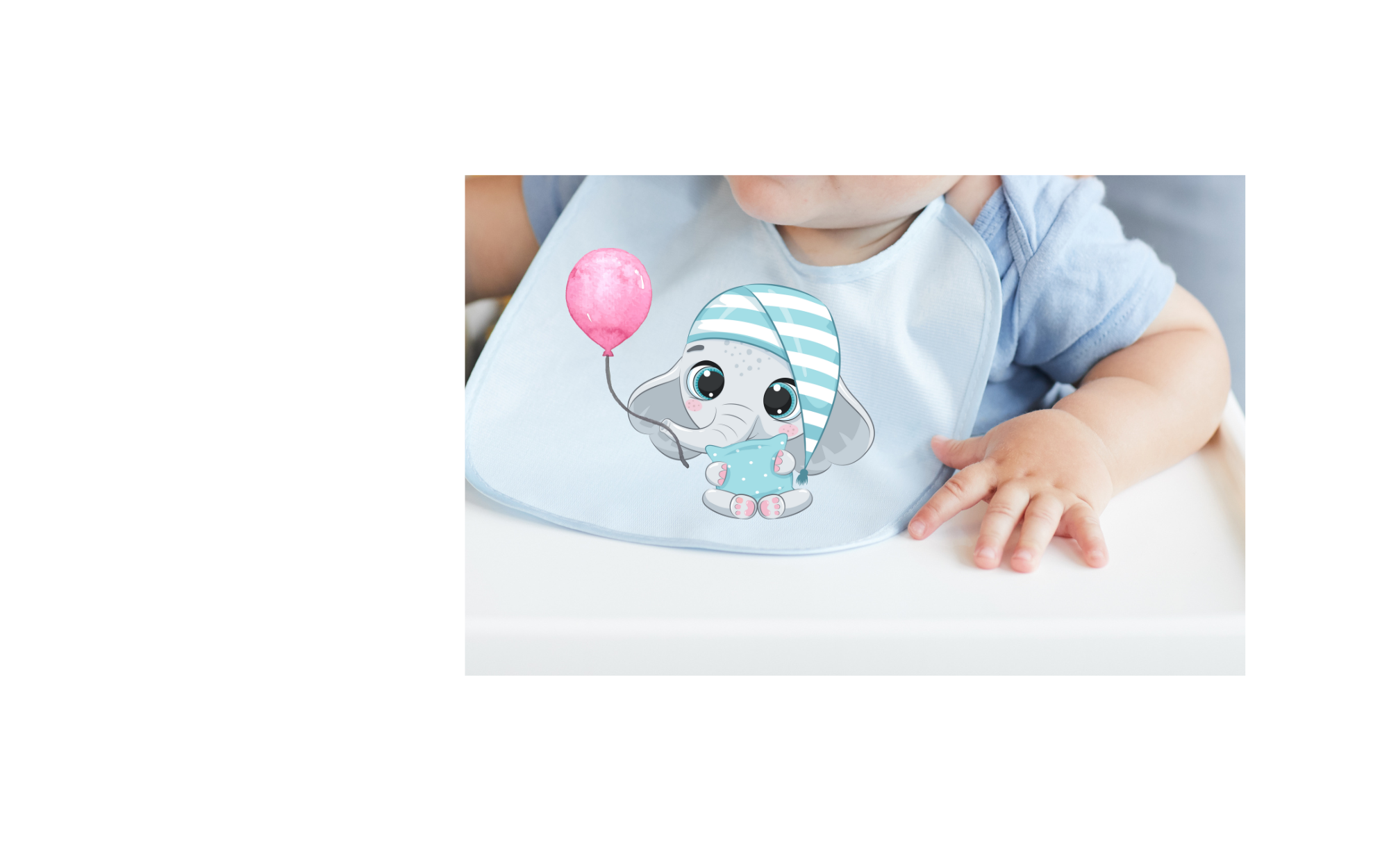 cute friendly Baby Bib with pretty elephant design