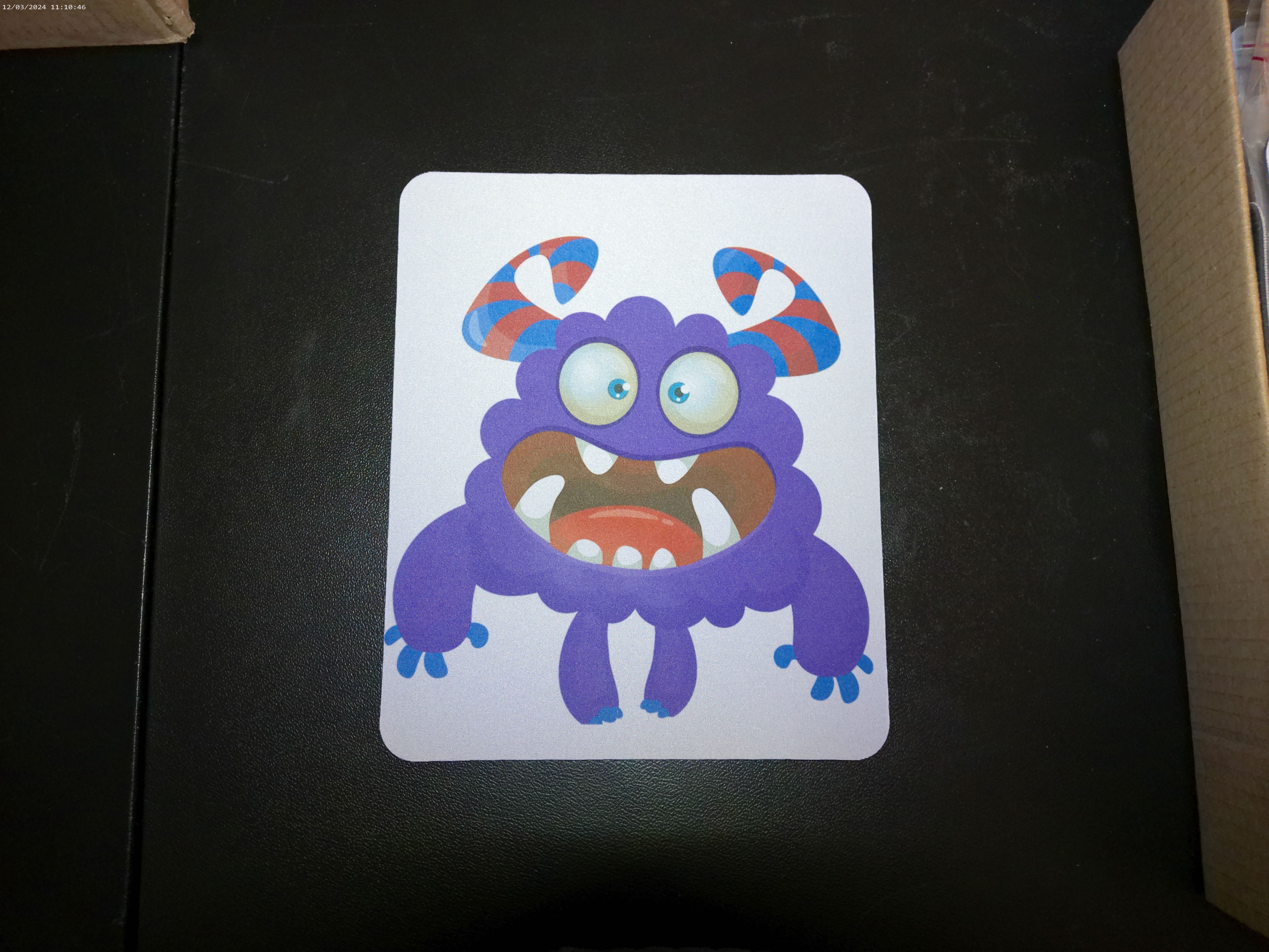 Purple fun monster mousepad