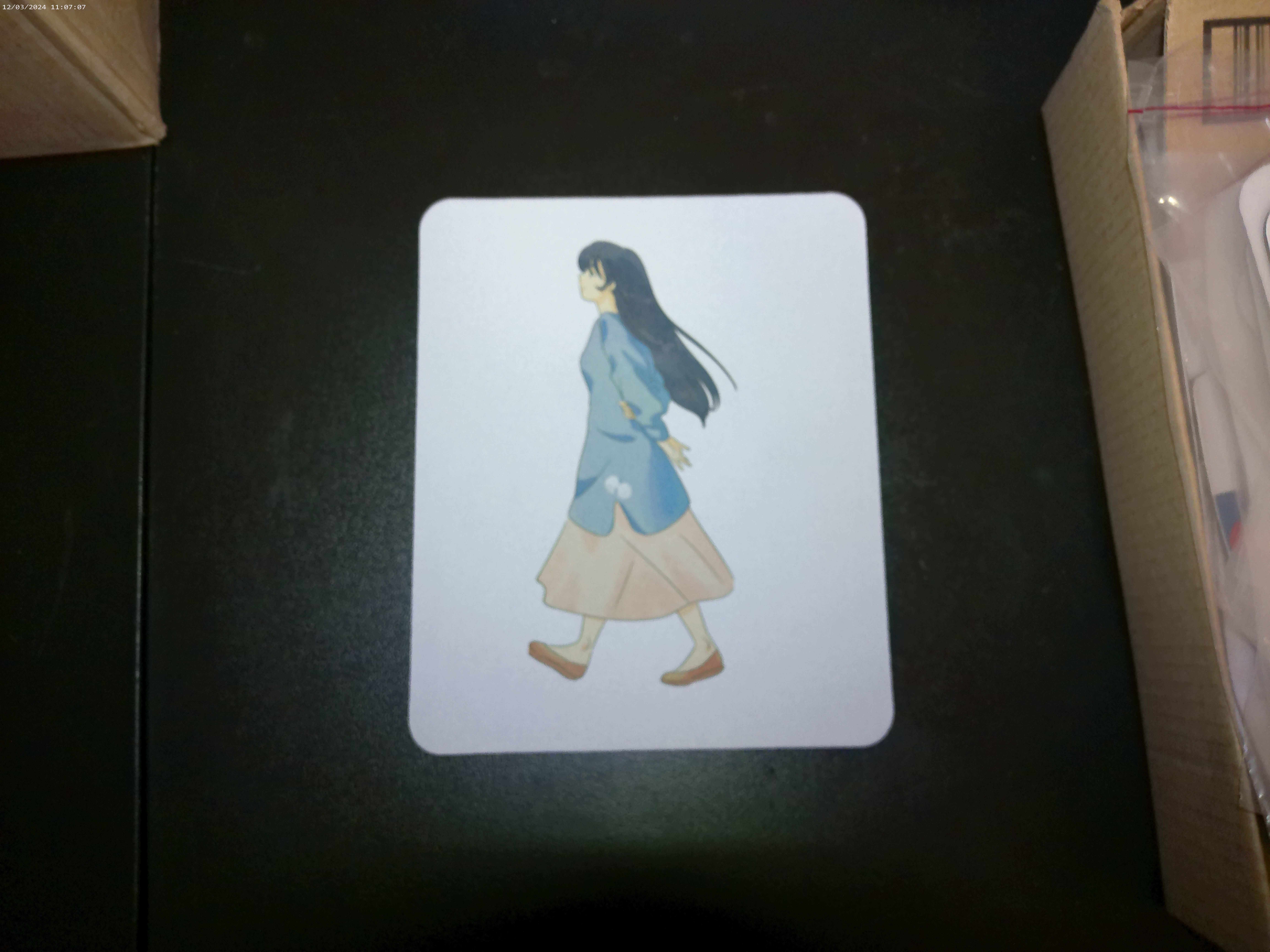 Mousepad with walking girl design