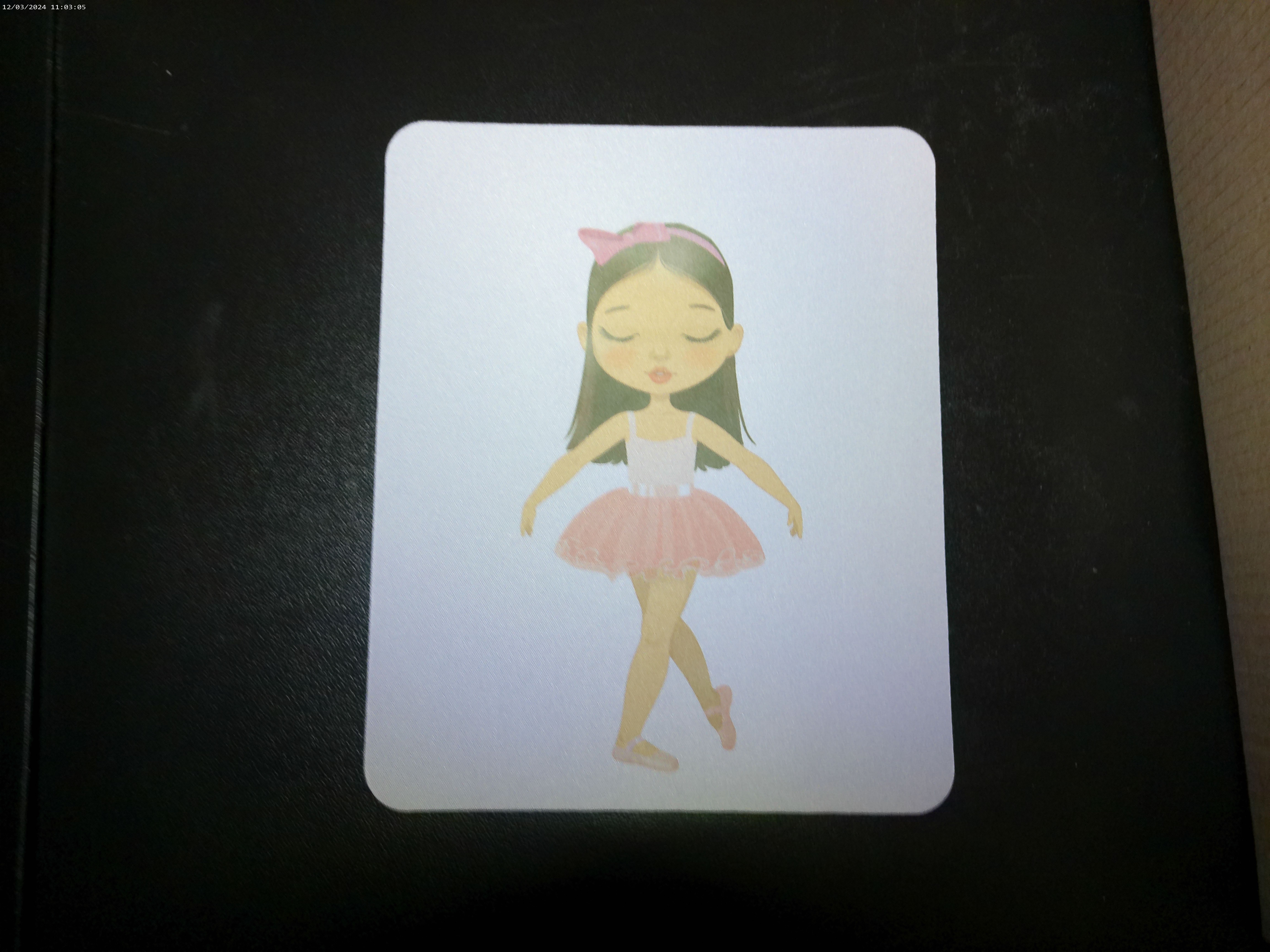 Mousepad with cute ballerina wearing pink