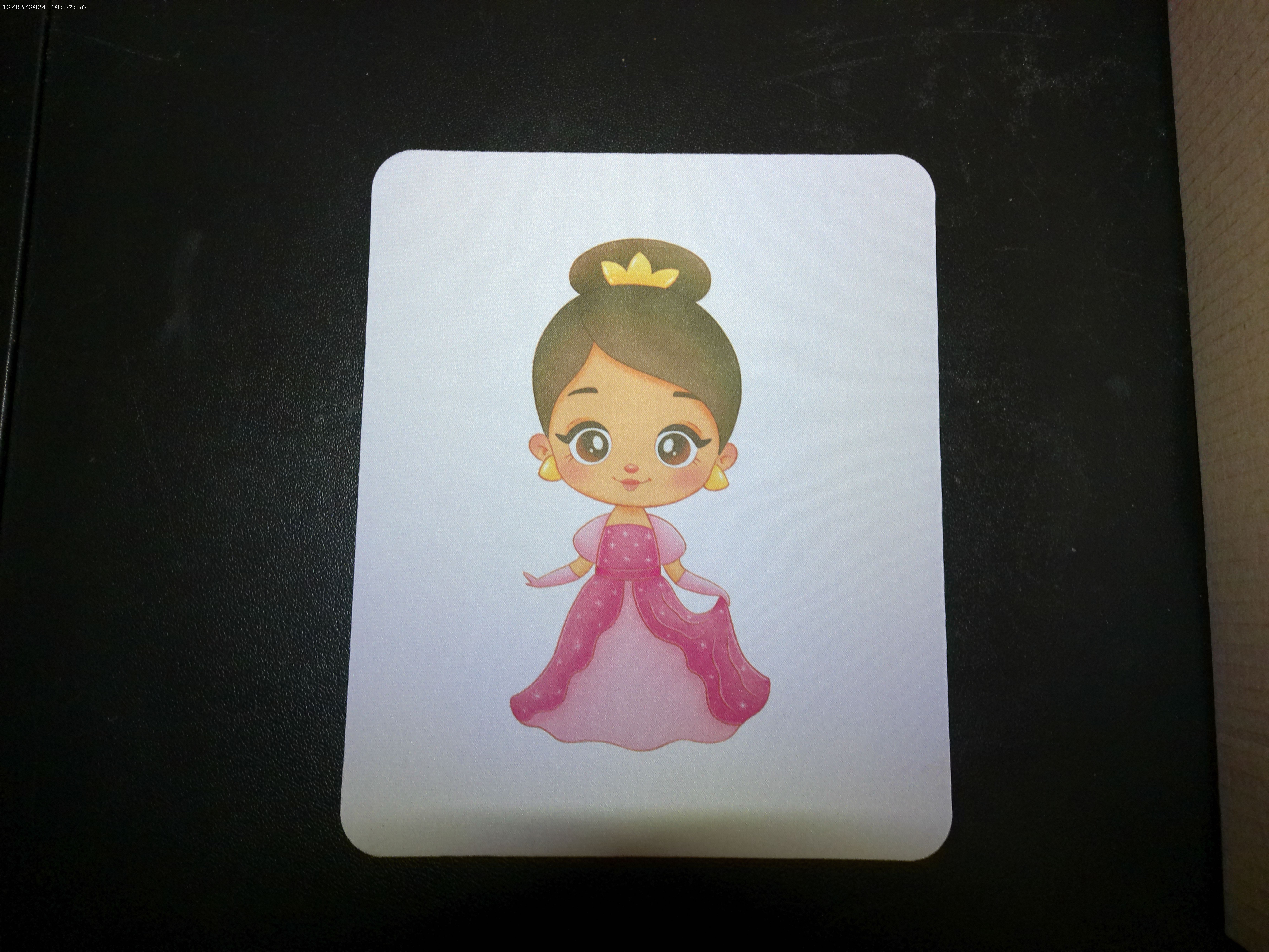 Mousepad with pretty princess in pink dress design