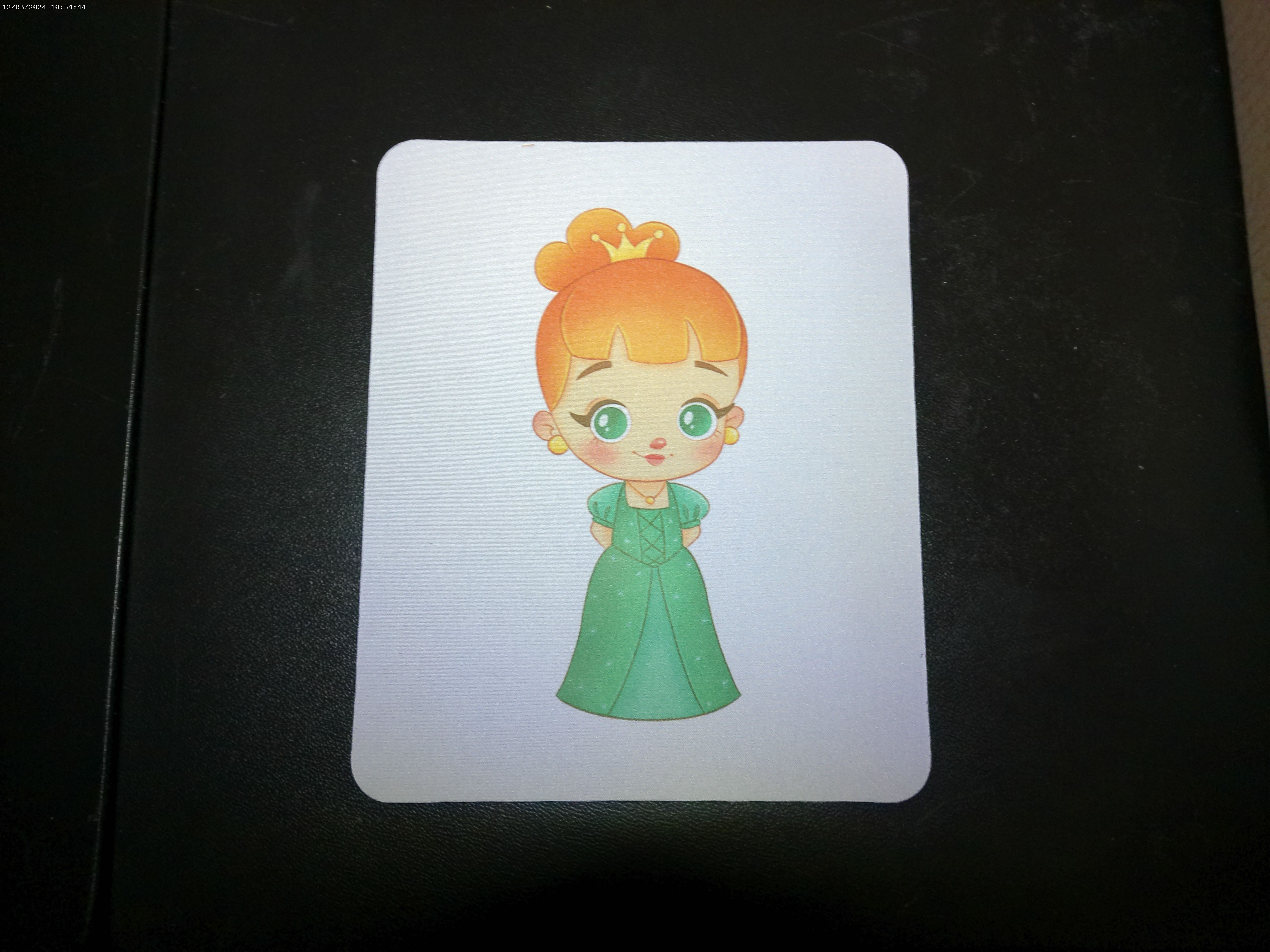Princess Mousepad and green Drees 