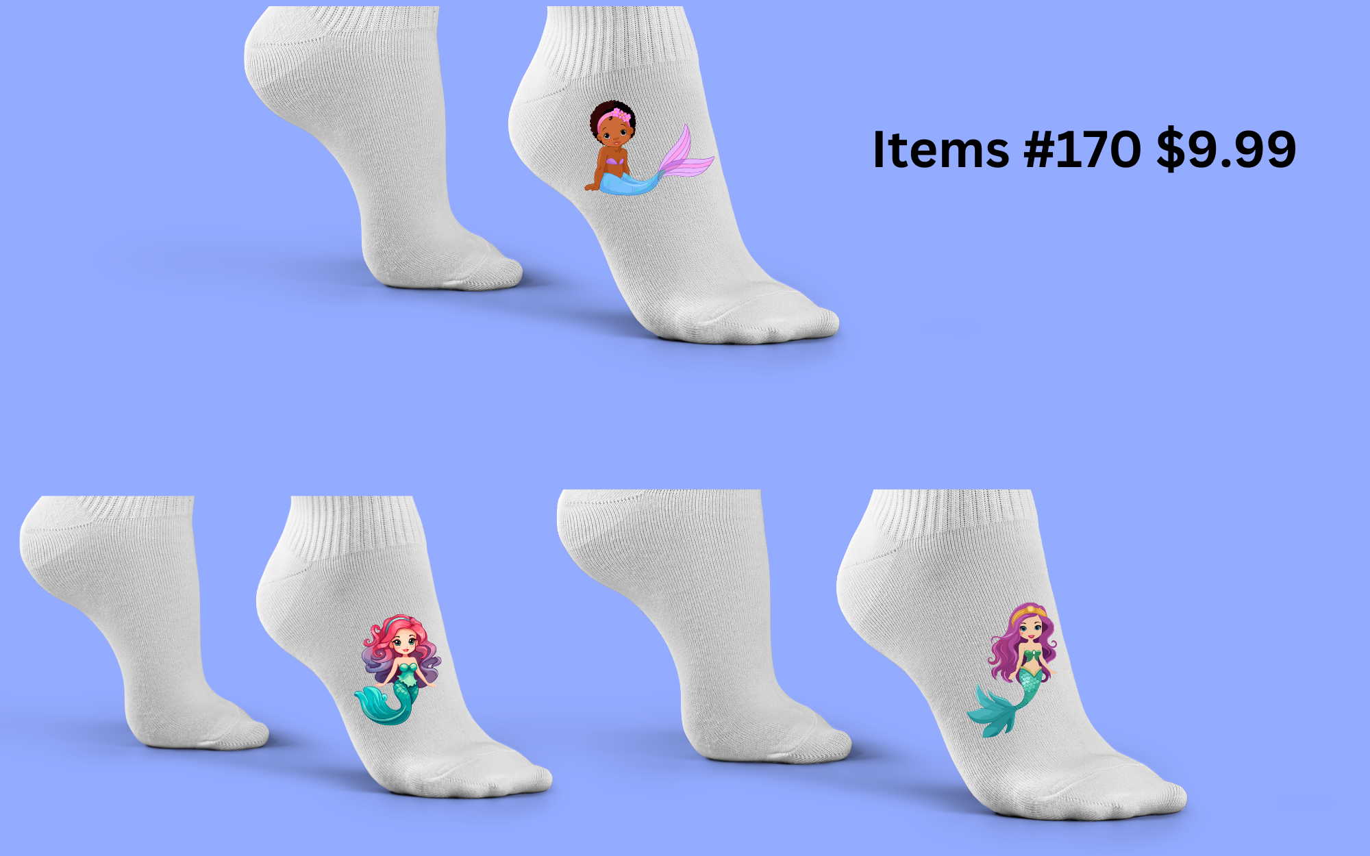 adorable mermaid girl Sock's
