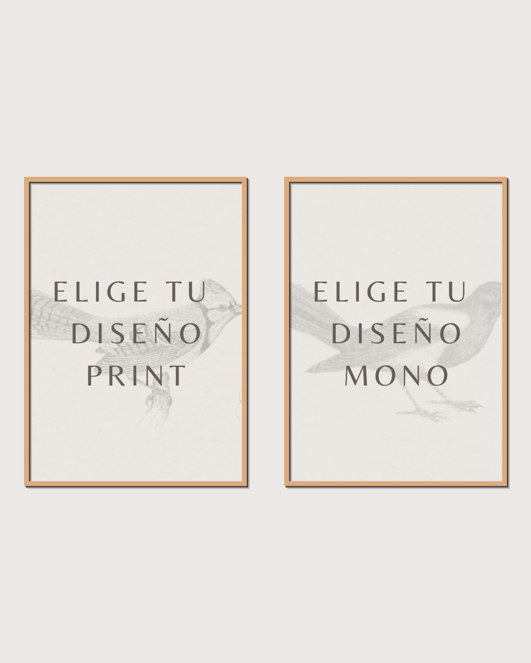 Set 2 Cuadros Mix Diseño Mono & Print