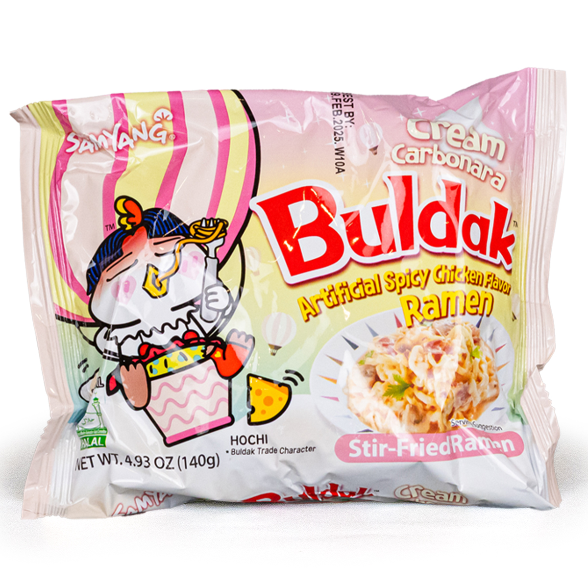 Buldak Samyang Ramen Spicy Chicken Flavor Rainbow Carbonara Picante