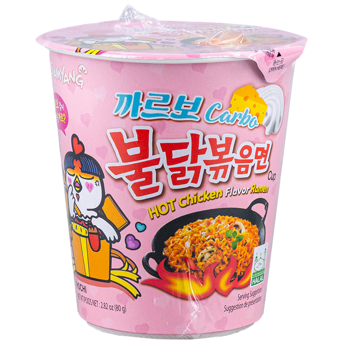 Ramen picante con sabor a pollo y carbonara