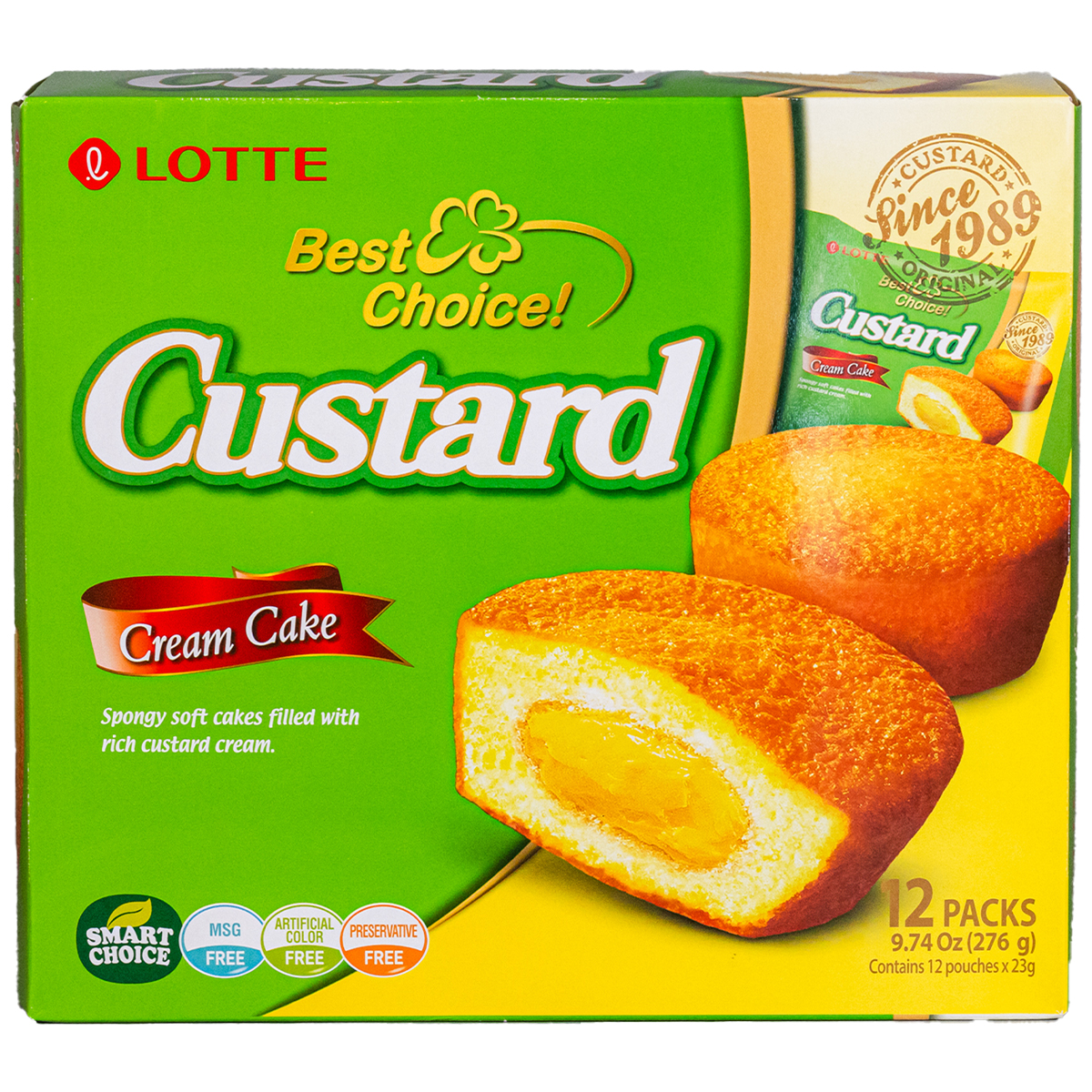 Pastel de crema de natilla LOTTE Custard
