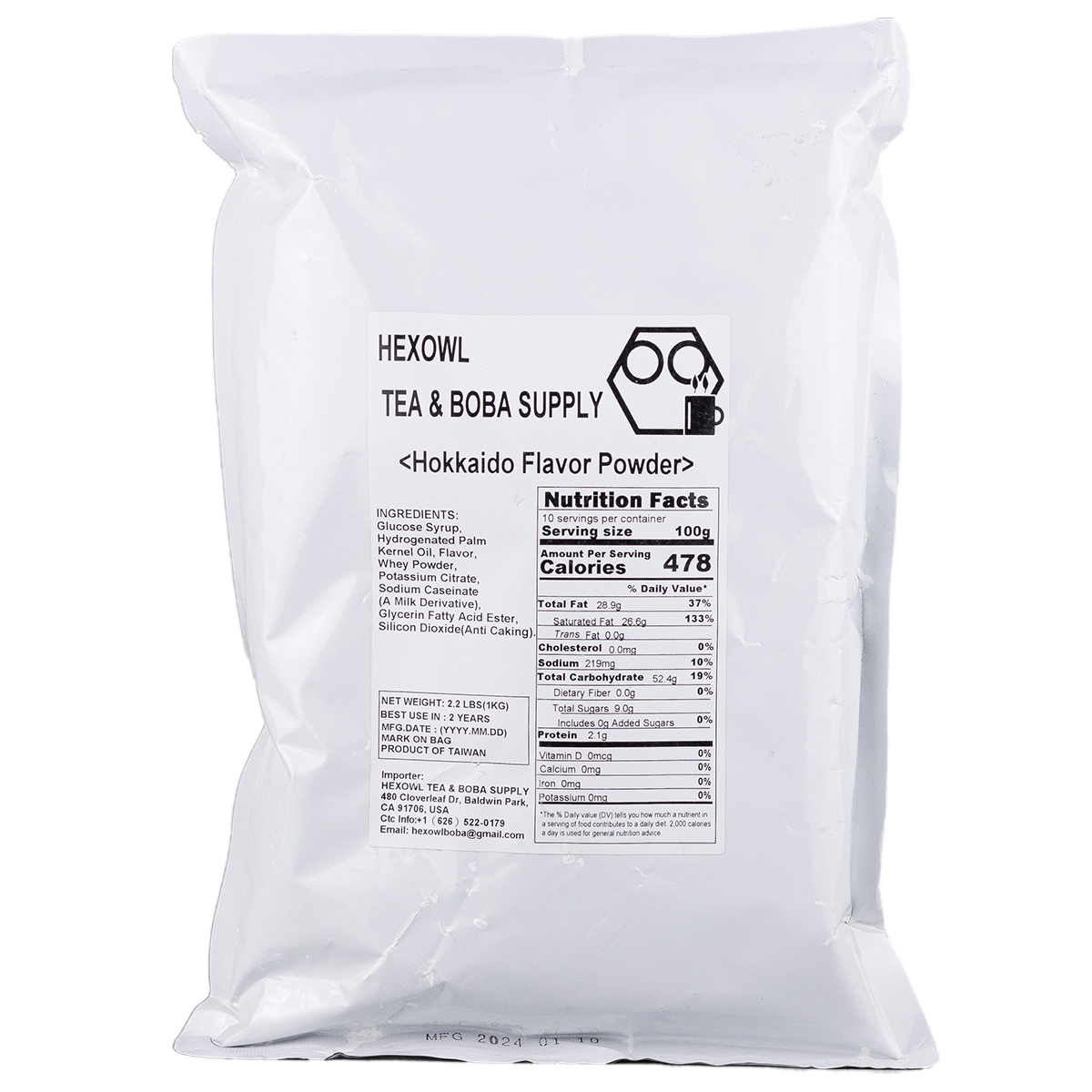 Polvo sabor Hokkaido marca Hexowl