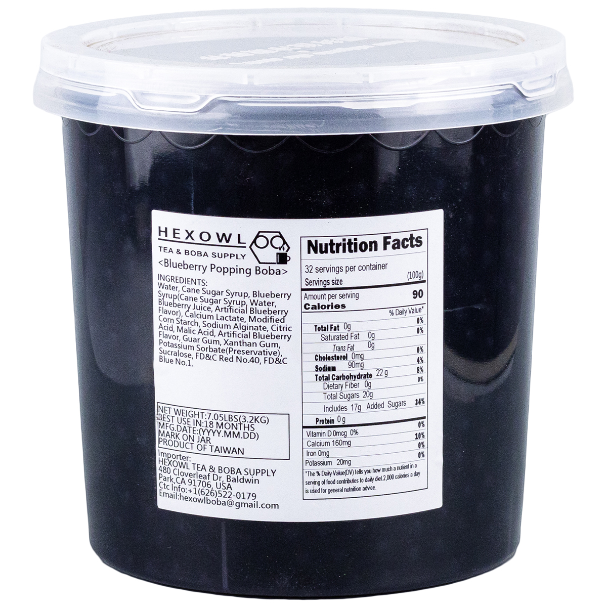 Perlas de Boba de Arándano / Blueberry marca Hexowl