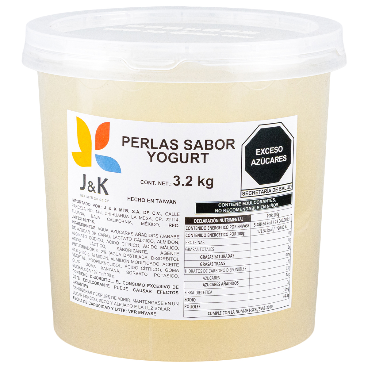 Perlas sabor yogurt marca J&K
