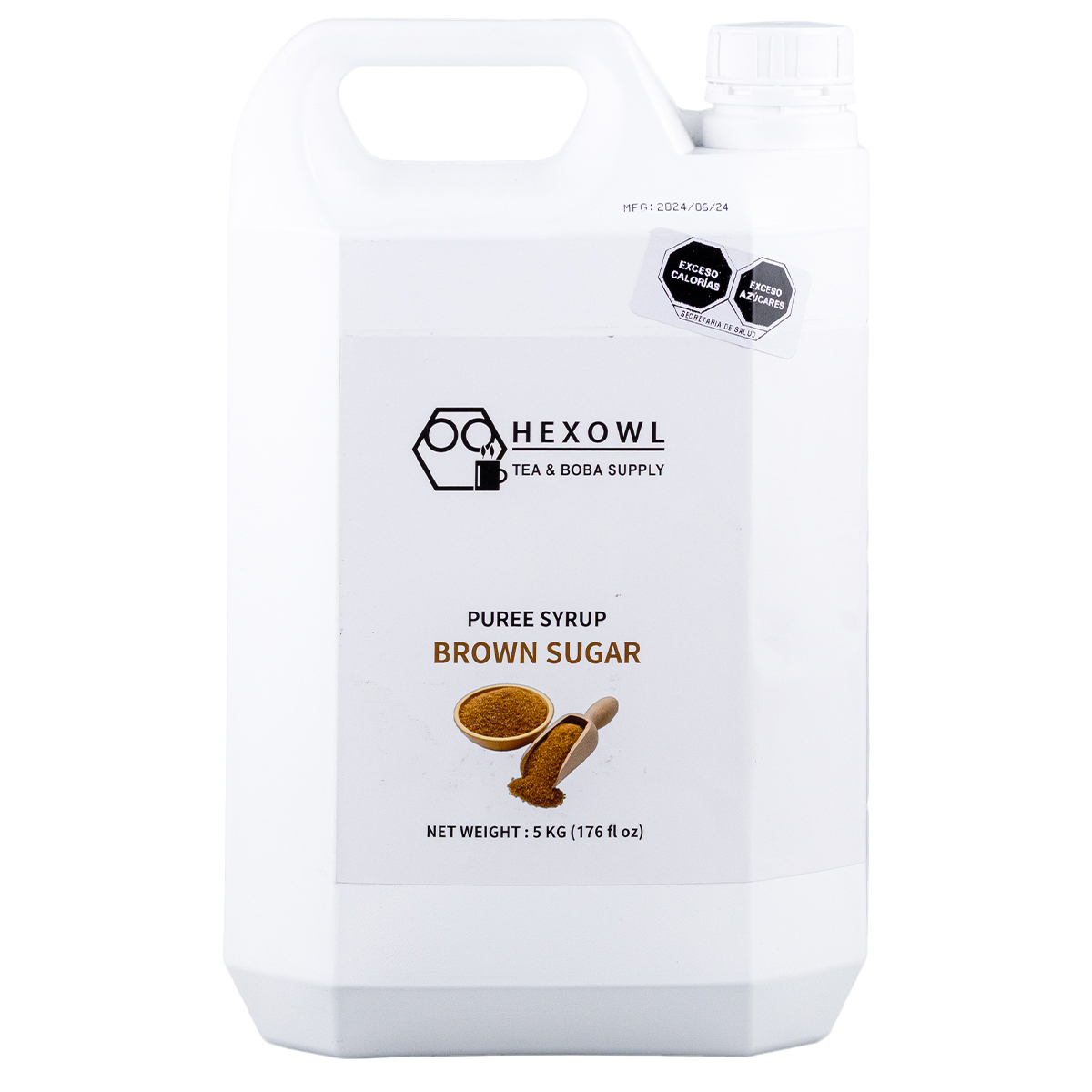 Jarabe de azúcar moreno marca Hexowl