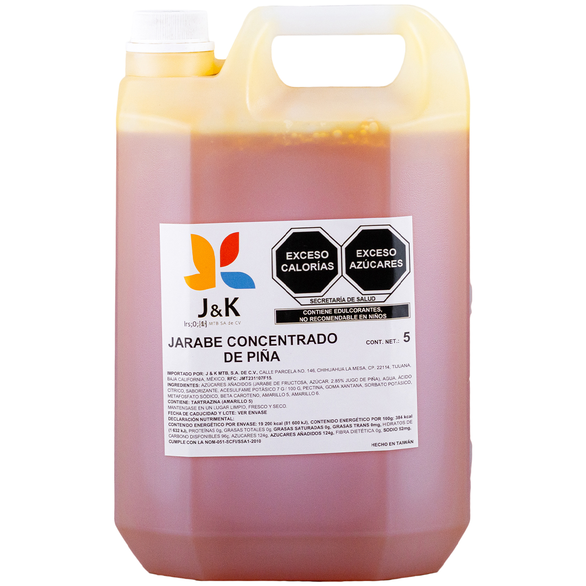 Jarabe concentrado de piña marca J&K