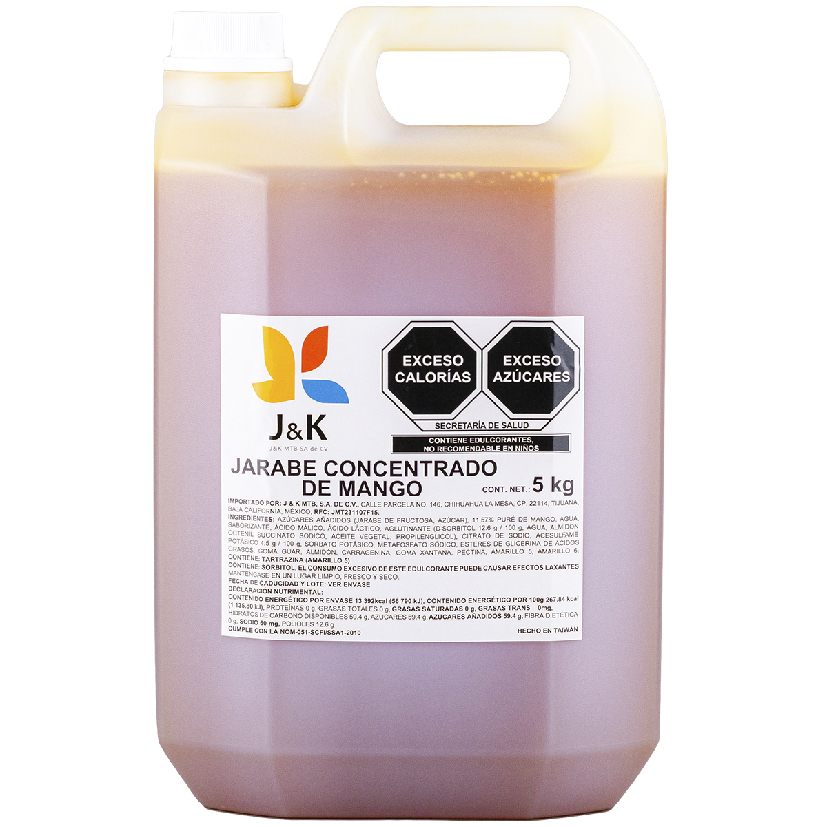 Jarabe Concentrado de Mango marca J&K