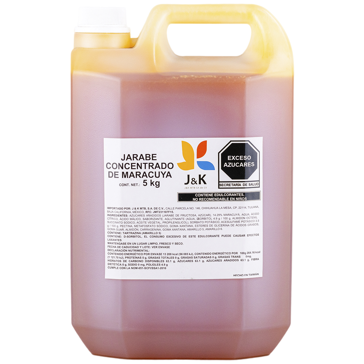Jarabe concentrado de maracuyá marca J&K
