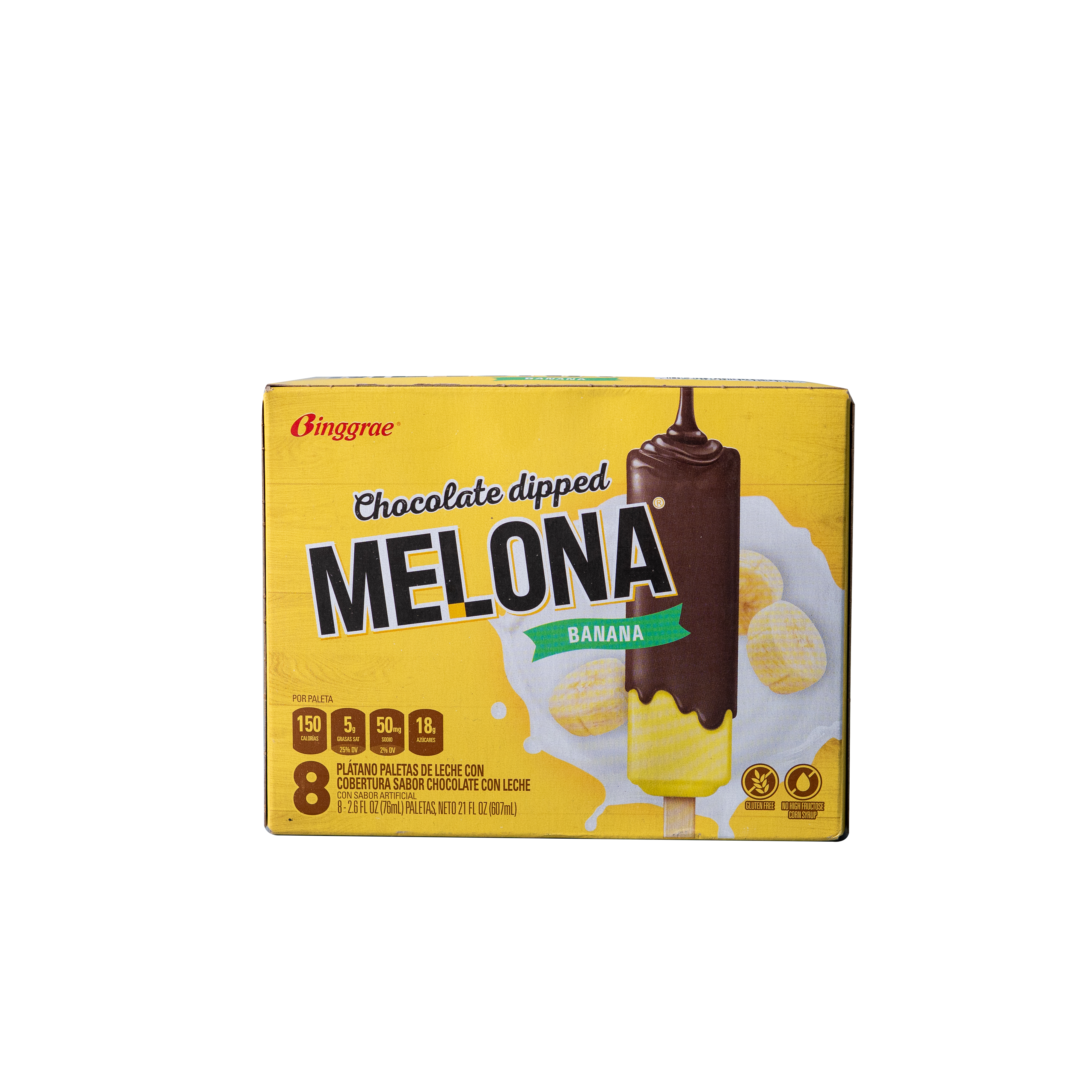 Melona Banana cubierta de chocolate