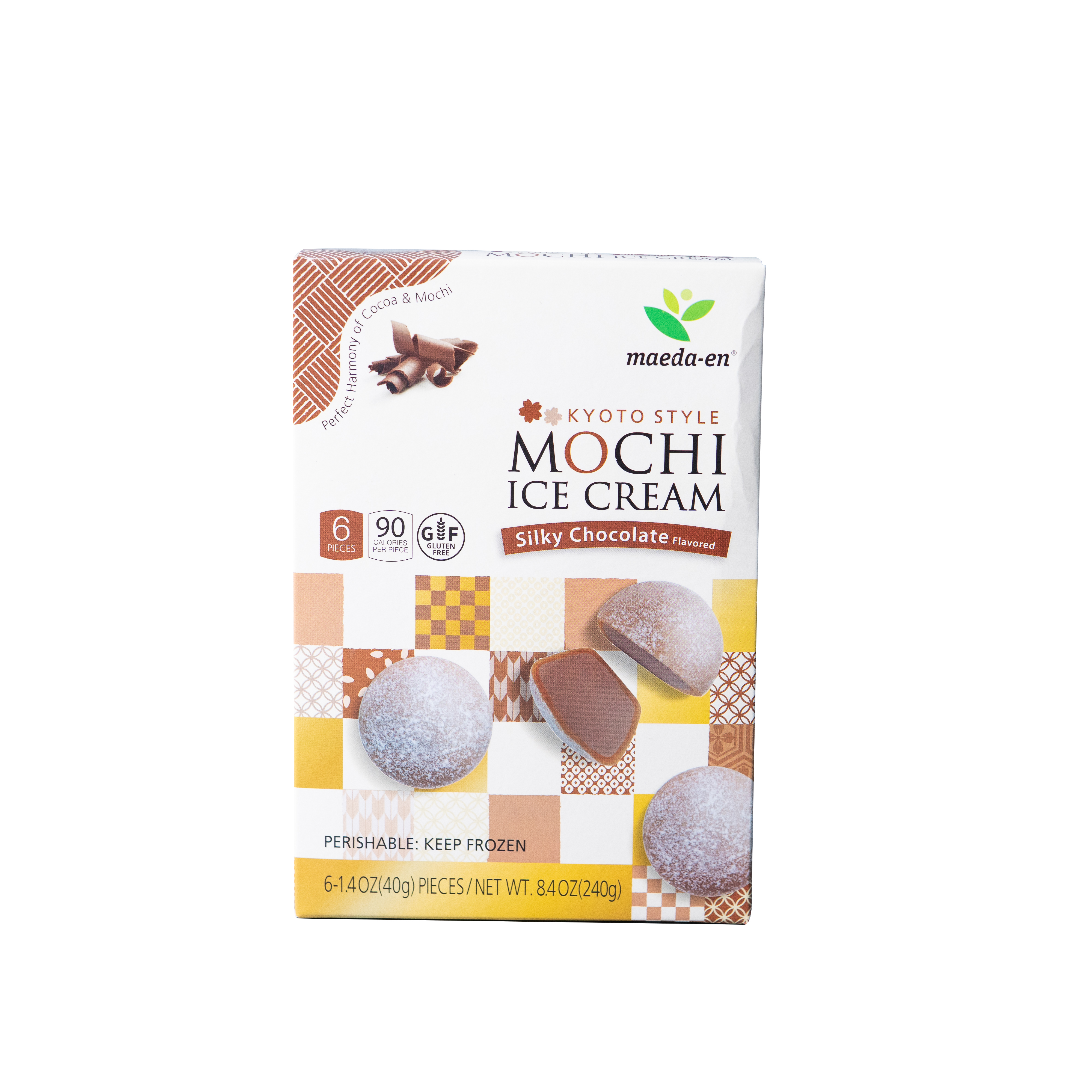Helado de mochi estilo Kyoto sabor chocolate sedoso