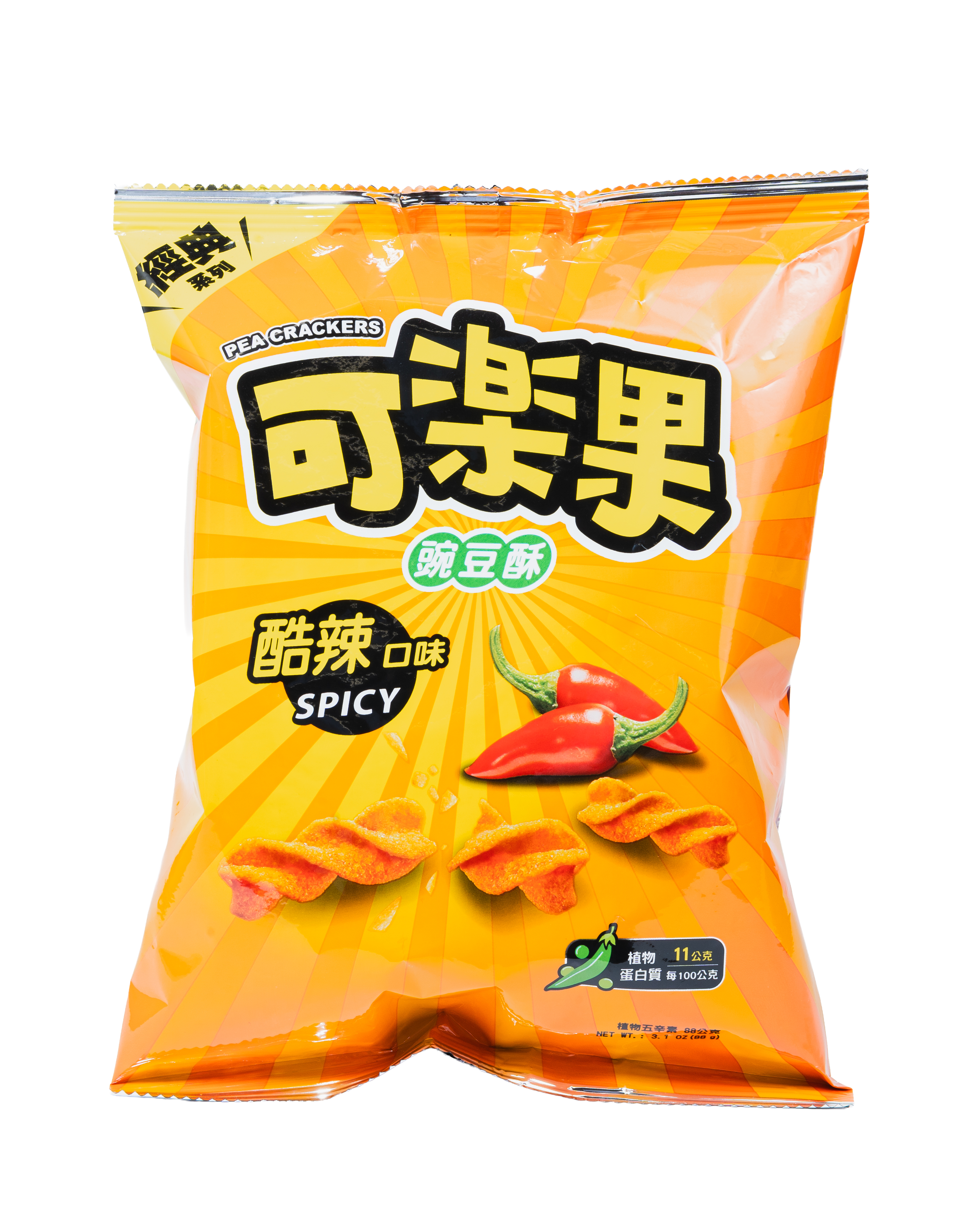 Botanas de chícharo picante