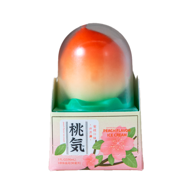 Helado sabor durazno