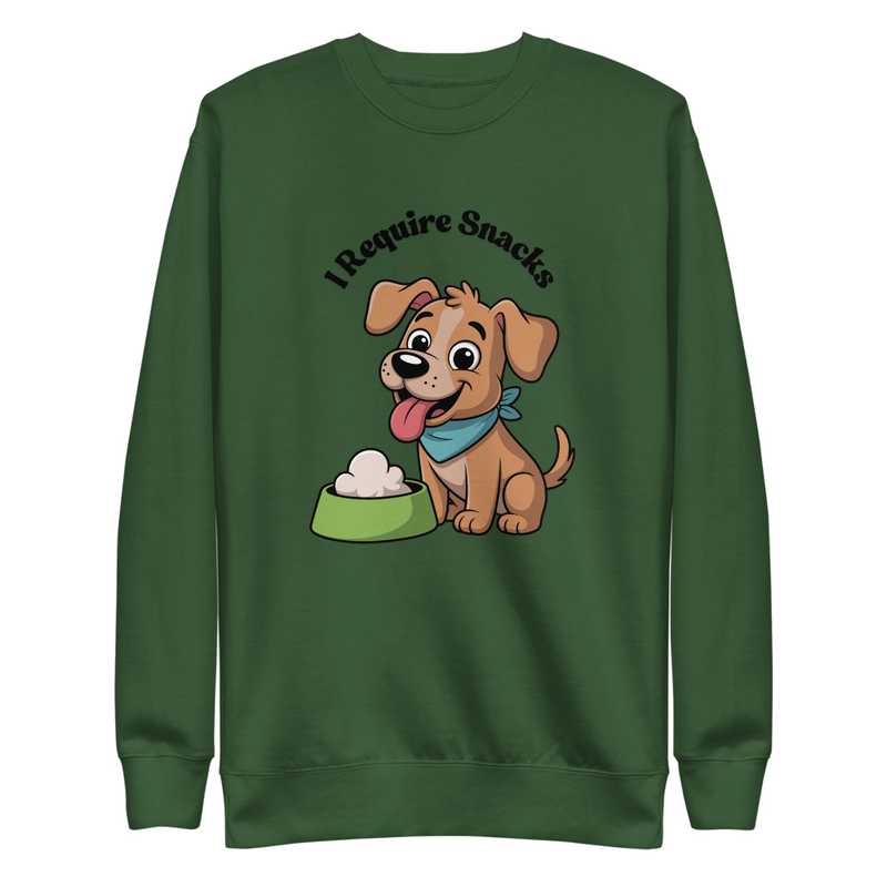I Require Snacks Dog Sweatshirt