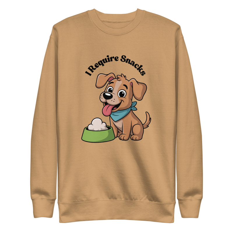 I Require Snacks Dog Sweatshirt
