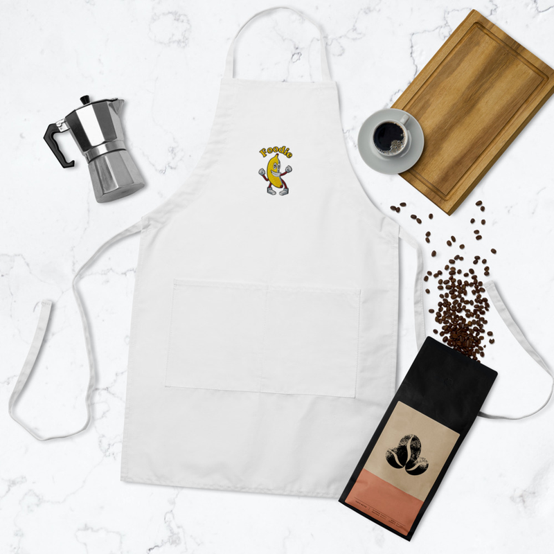 Black Foodie Embroidered Apron