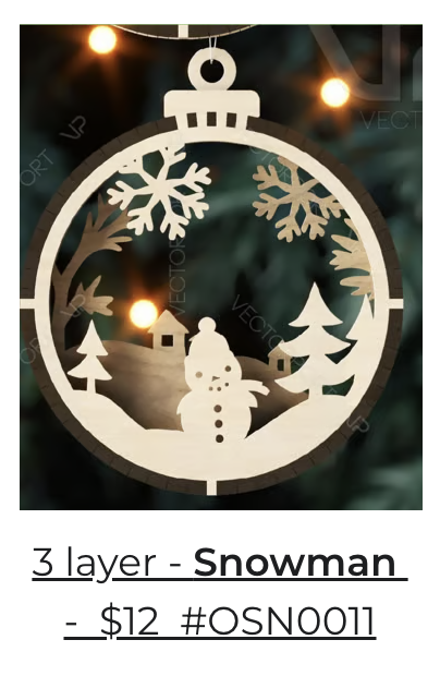 3 Layer Snowman Ornament