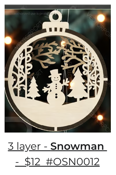 3-Layer Snowman Ornament