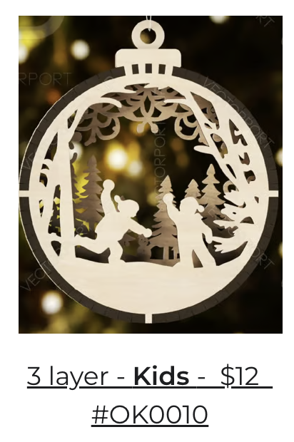 3 Layer Kids Ornament