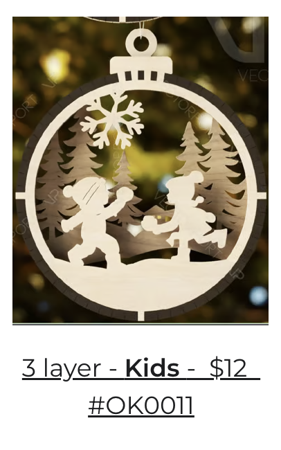3 Layer Kids Ornament