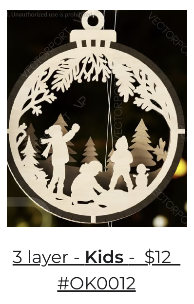 3 Layer Kids Ornament