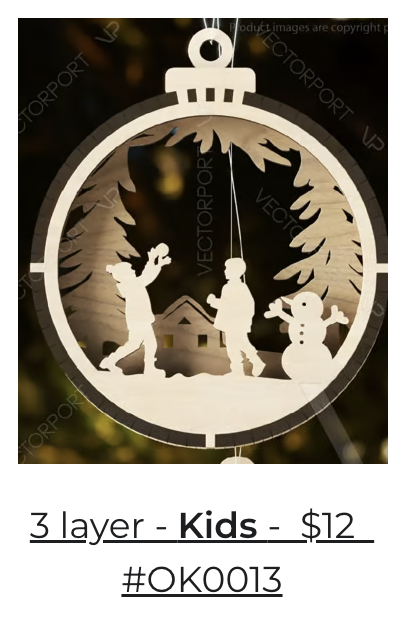 3 Layer Kids Ornament