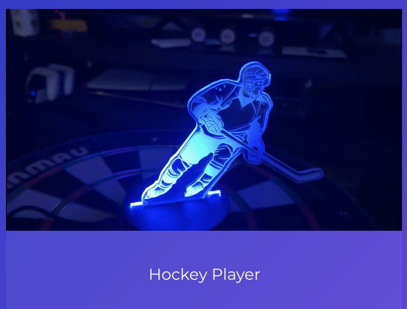 Hockey Player LED Lamp