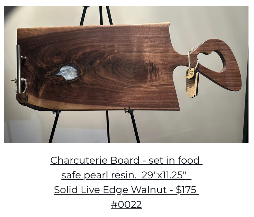 Live Edge Walnut Charcuterie Board